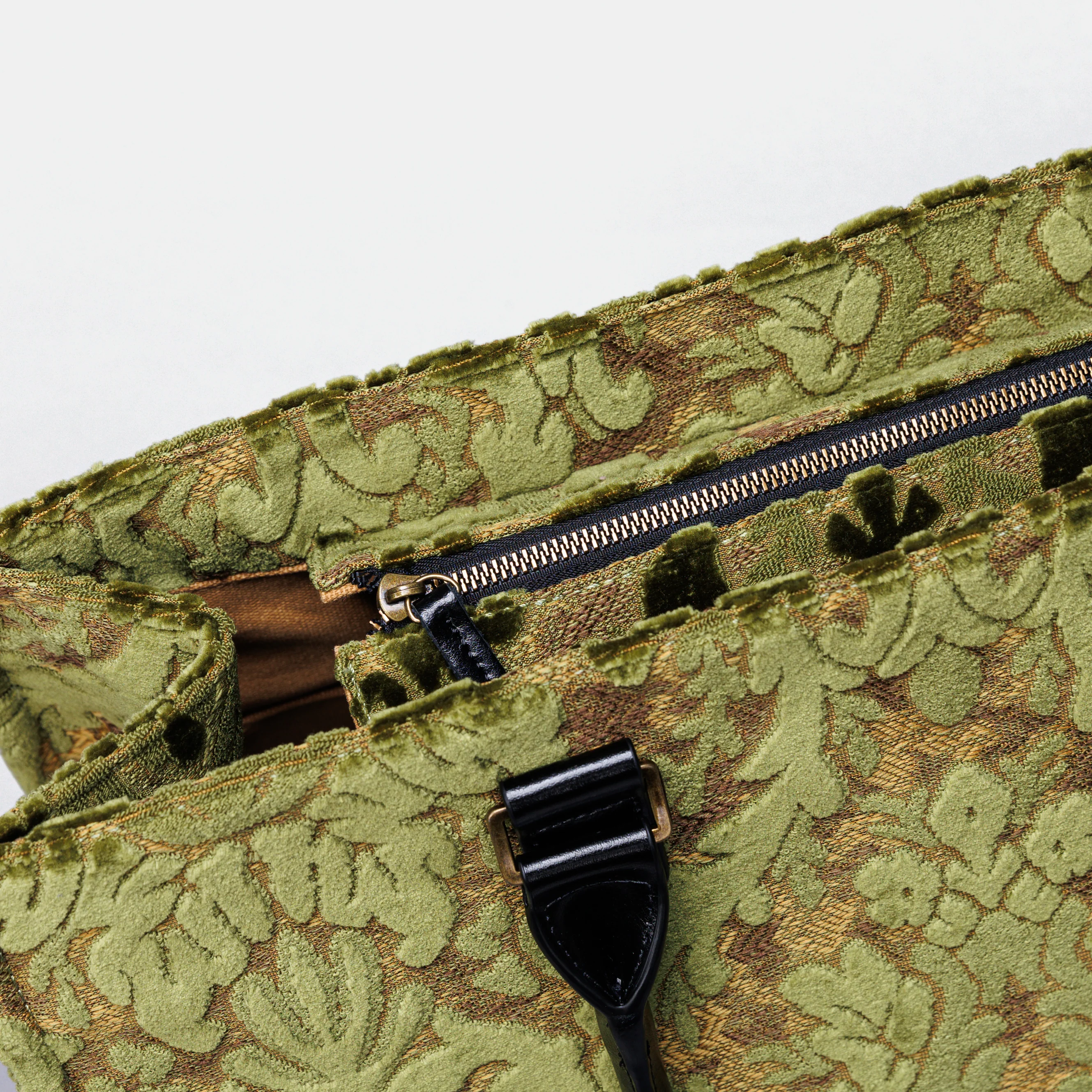 Burnout Velvet Fern Green Laptop Work Tote - Image 5