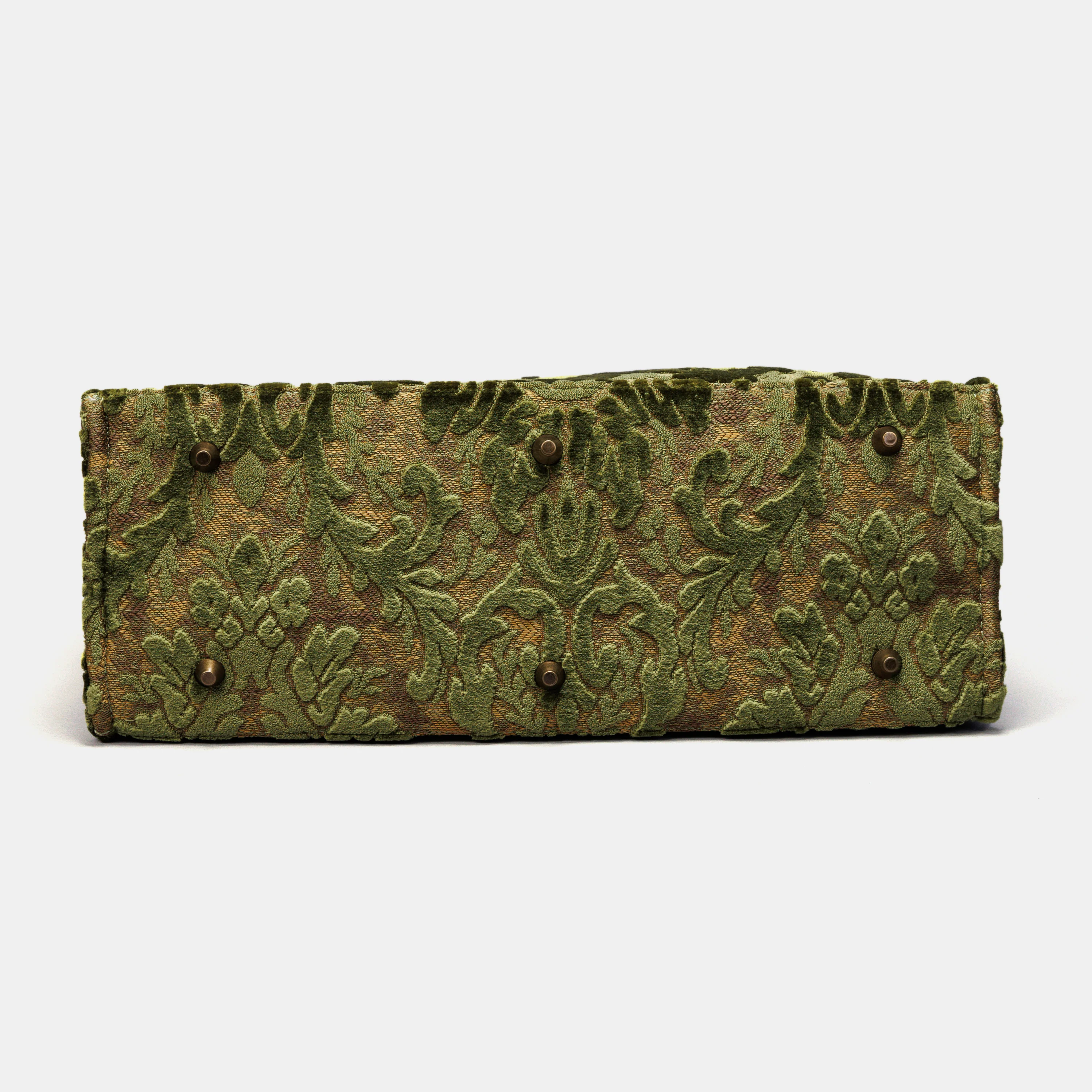 Burnout Velvet Fern Green Laptop Work Tote - Image 6