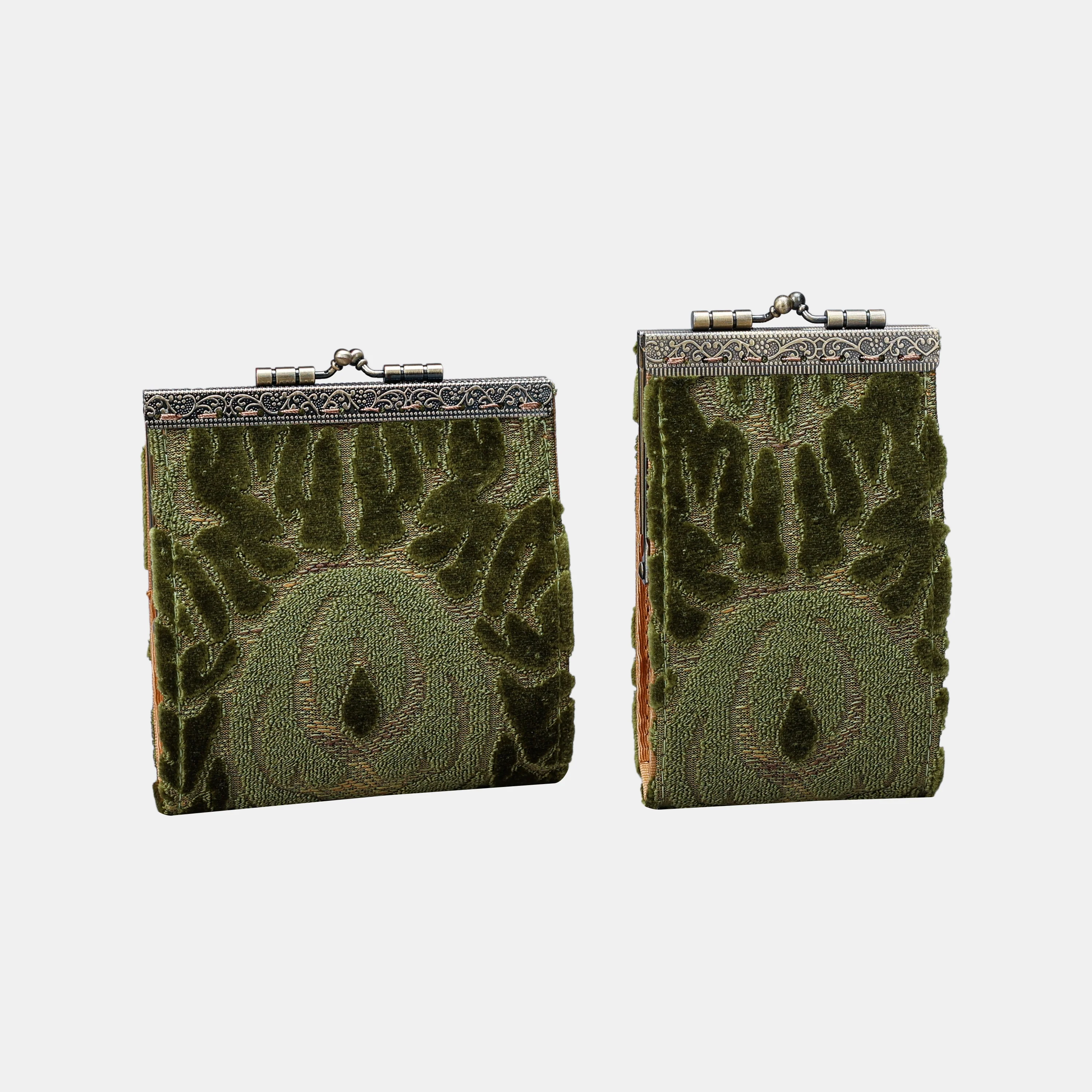 Burnout Velvet Fern Green Card Wallet - Image 2
