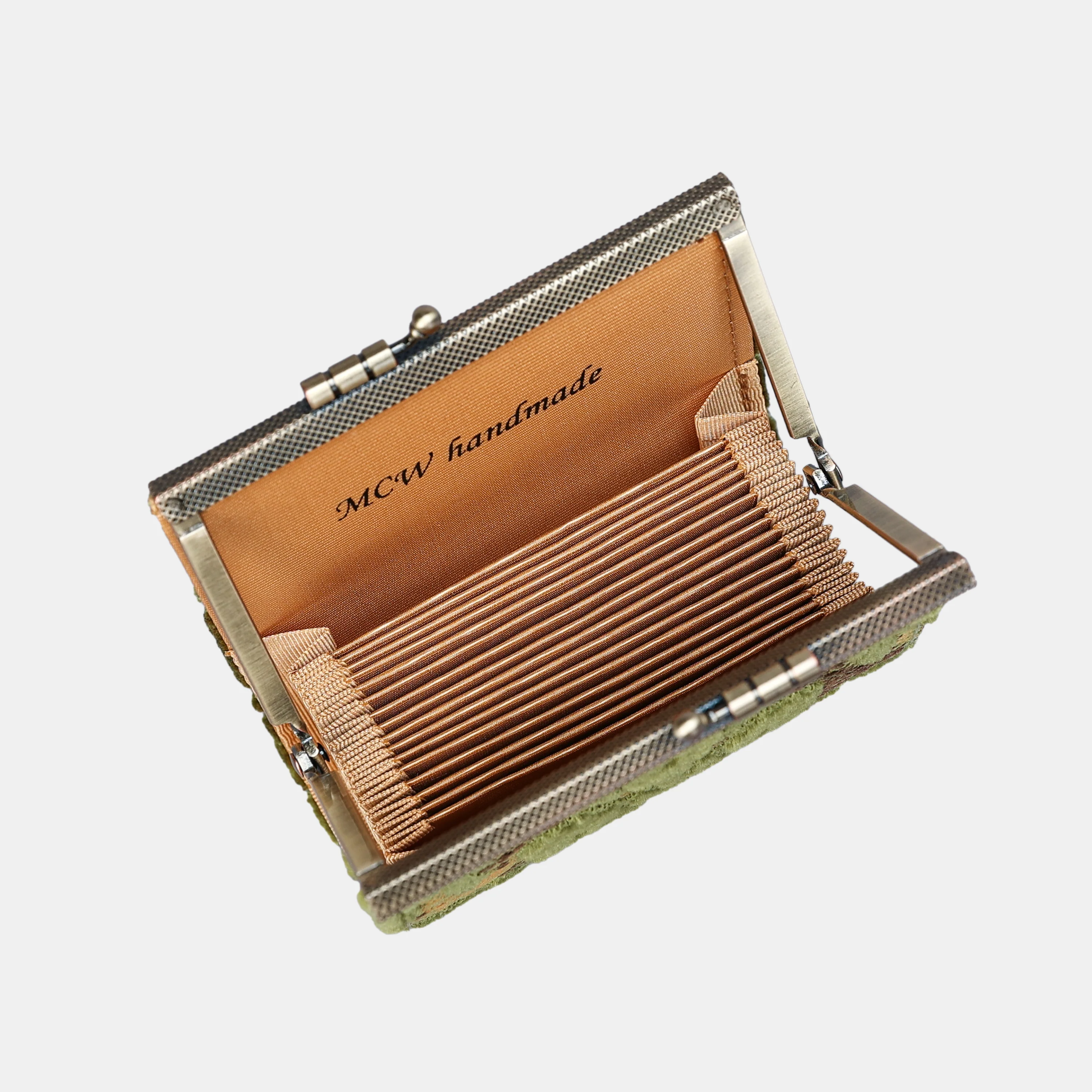 Burnout Velvet Fern Green Card Wallet - Image 5