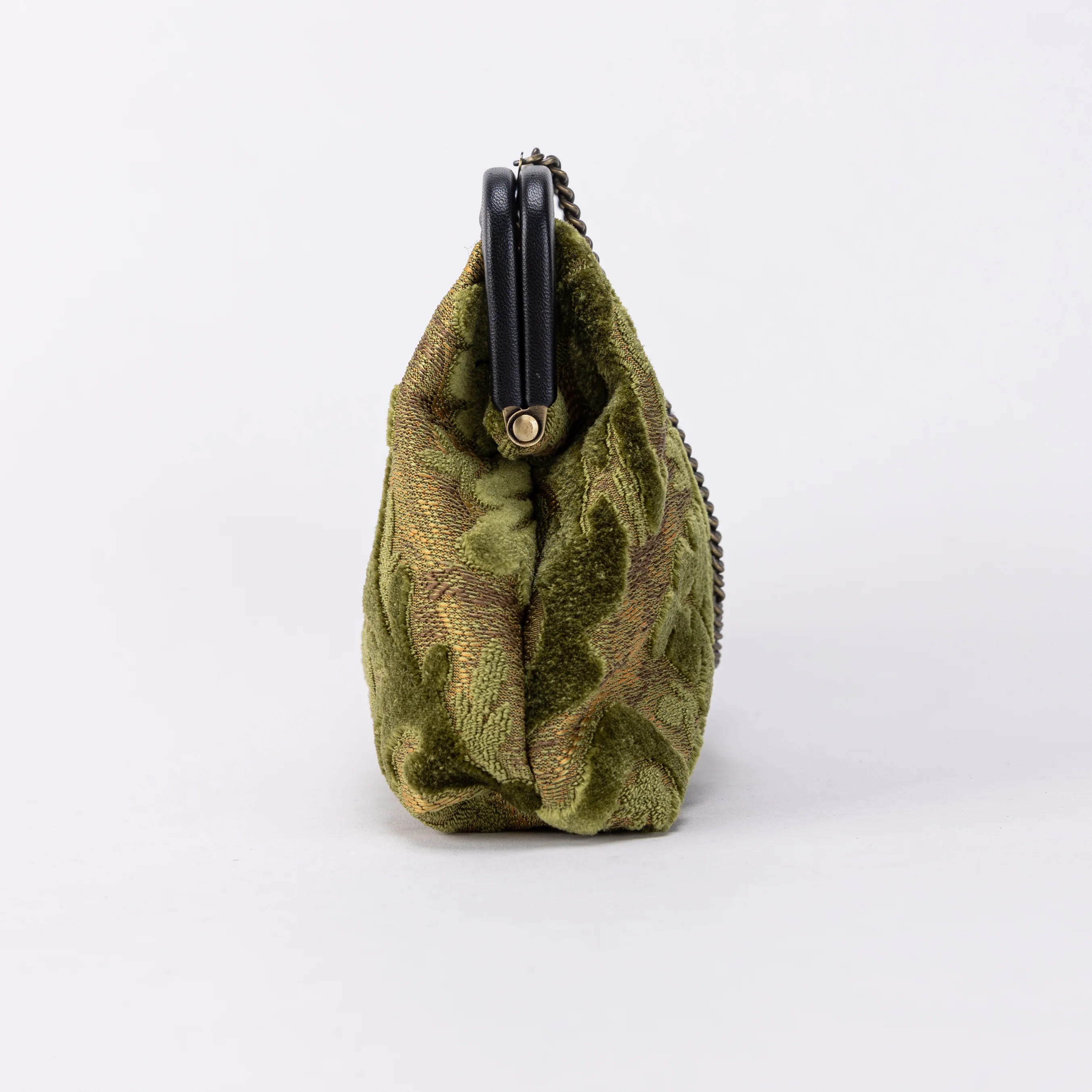Burnout Velvet Fern Green Alma Clutch - Image 4