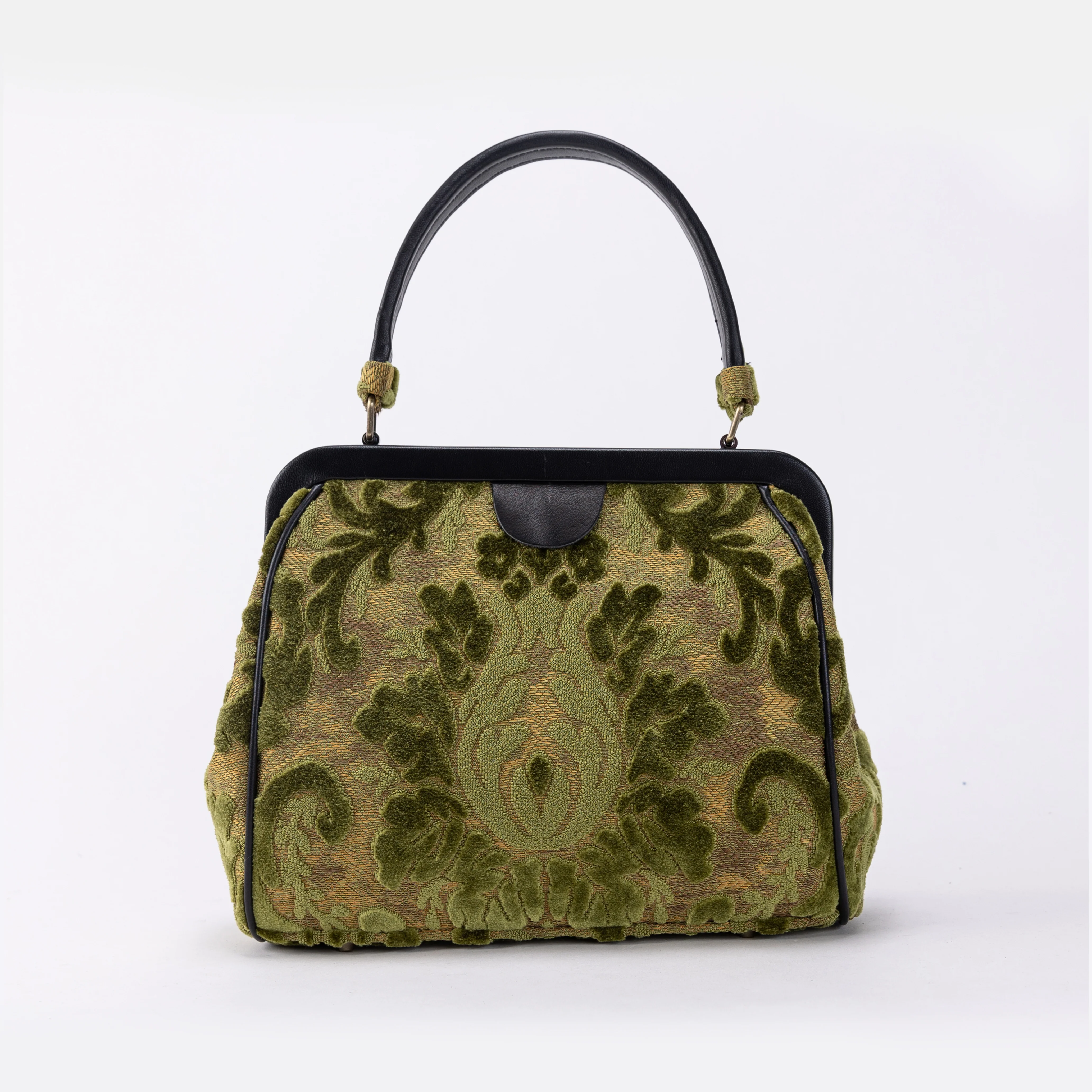 Burnout Velvet Fern Green Alma Satchel