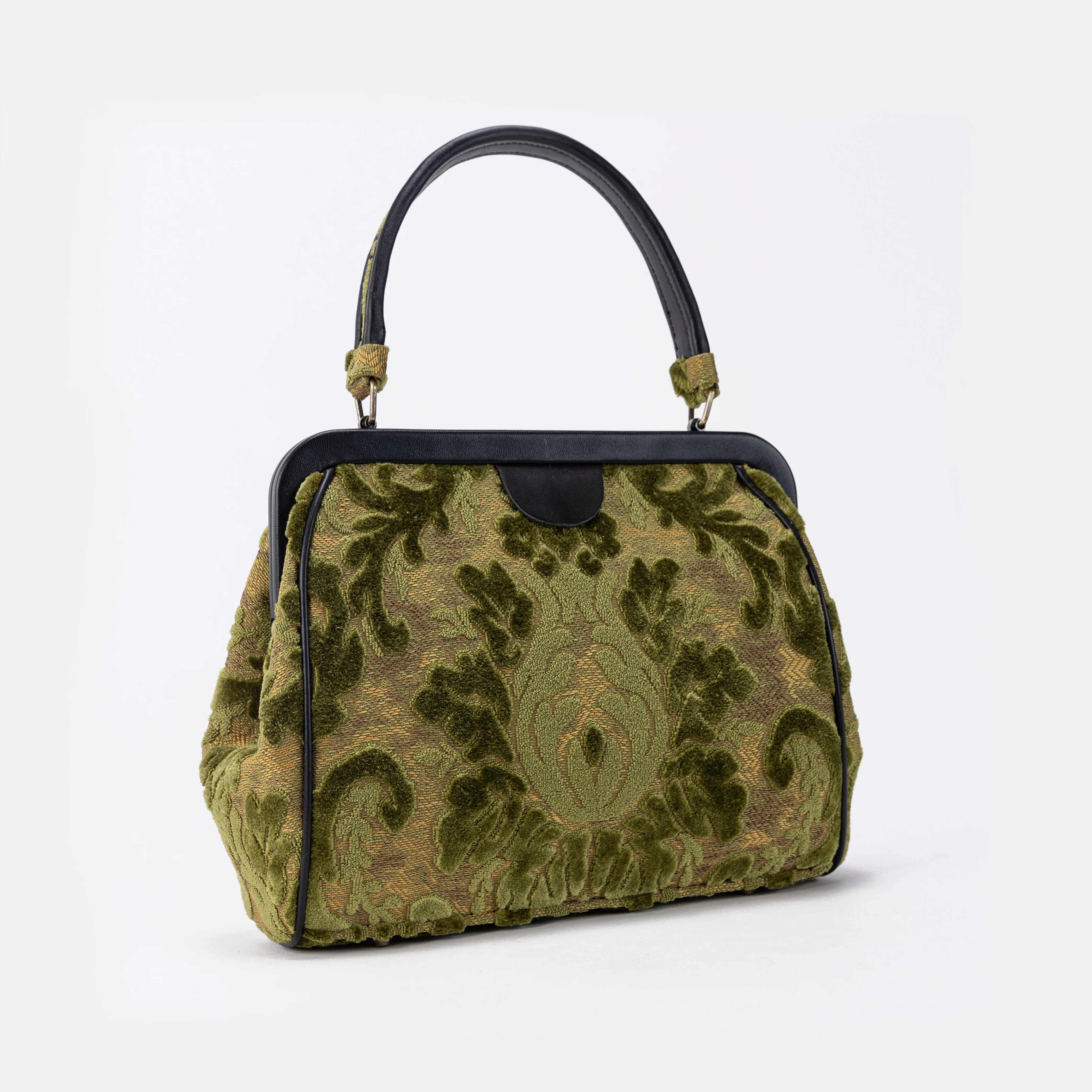 Burnout Velvet Fern Green Alma Satchel - Image 3