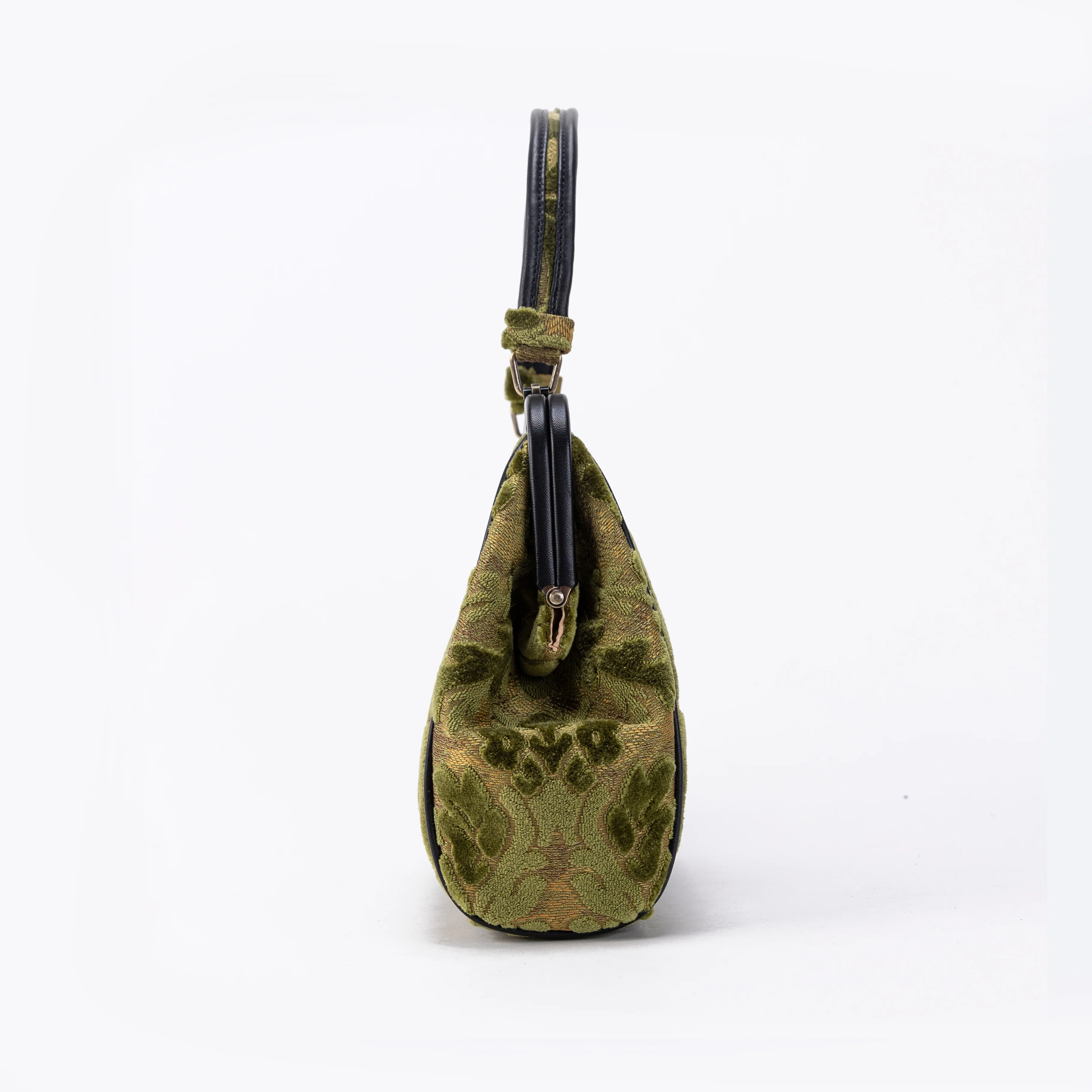 Burnout Velvet Fern Green Alma Satchel - Image 4