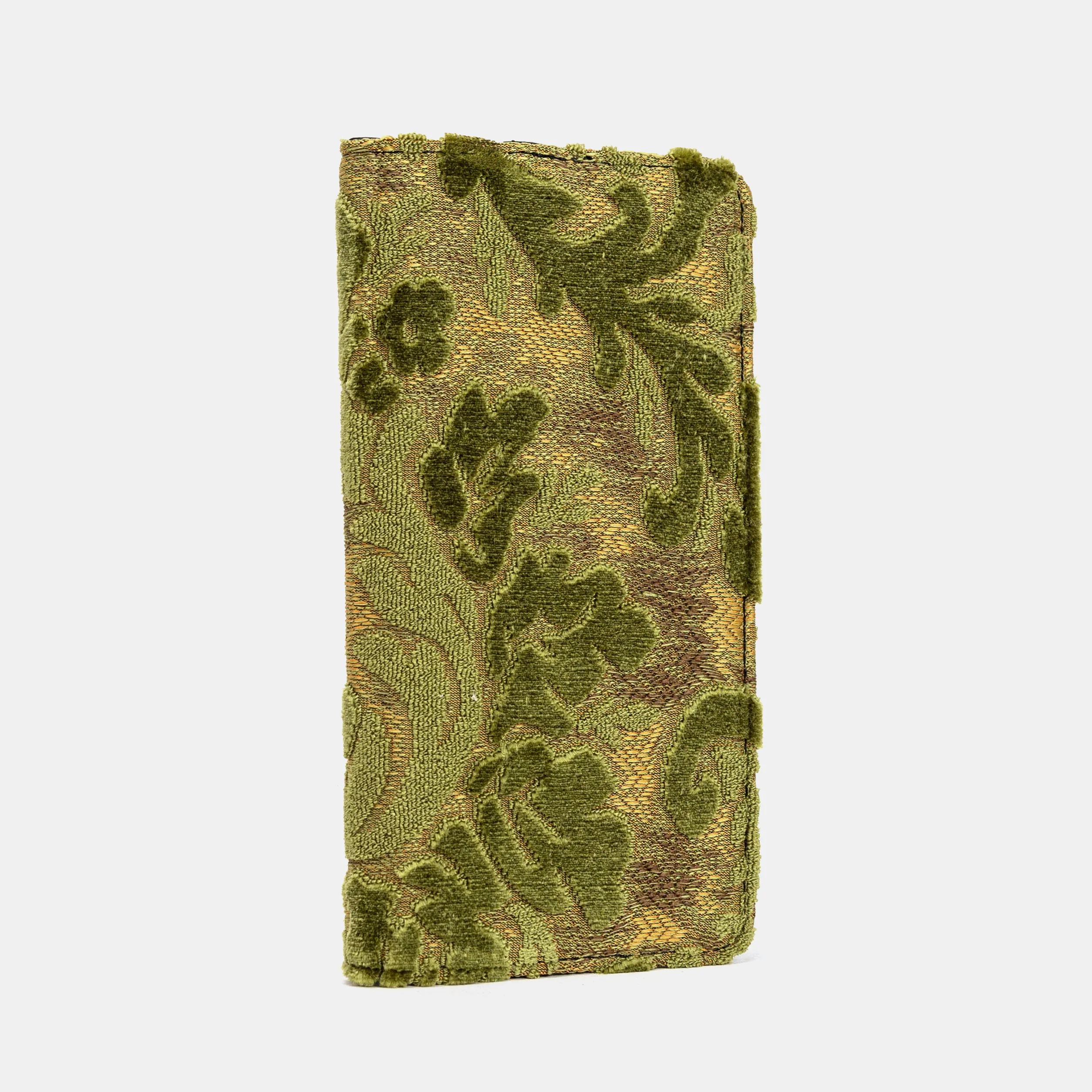 Burnout Velvet Fern Green Checkbook Cover - Image 2