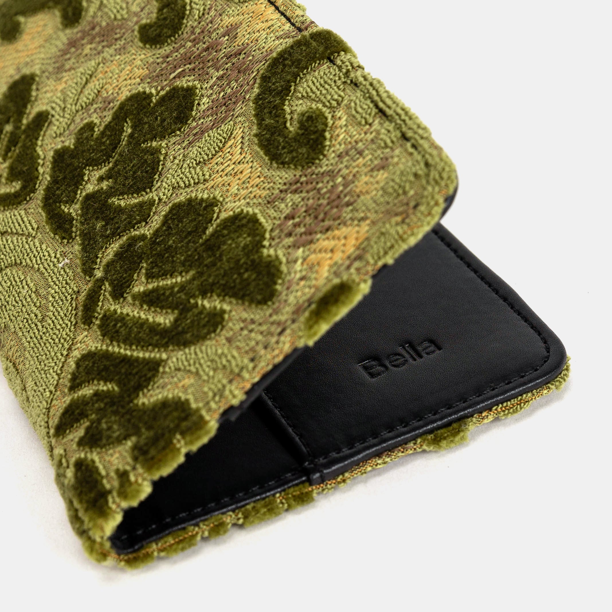 Burnout Velvet Fern Green Checkbook Cover - Image 4