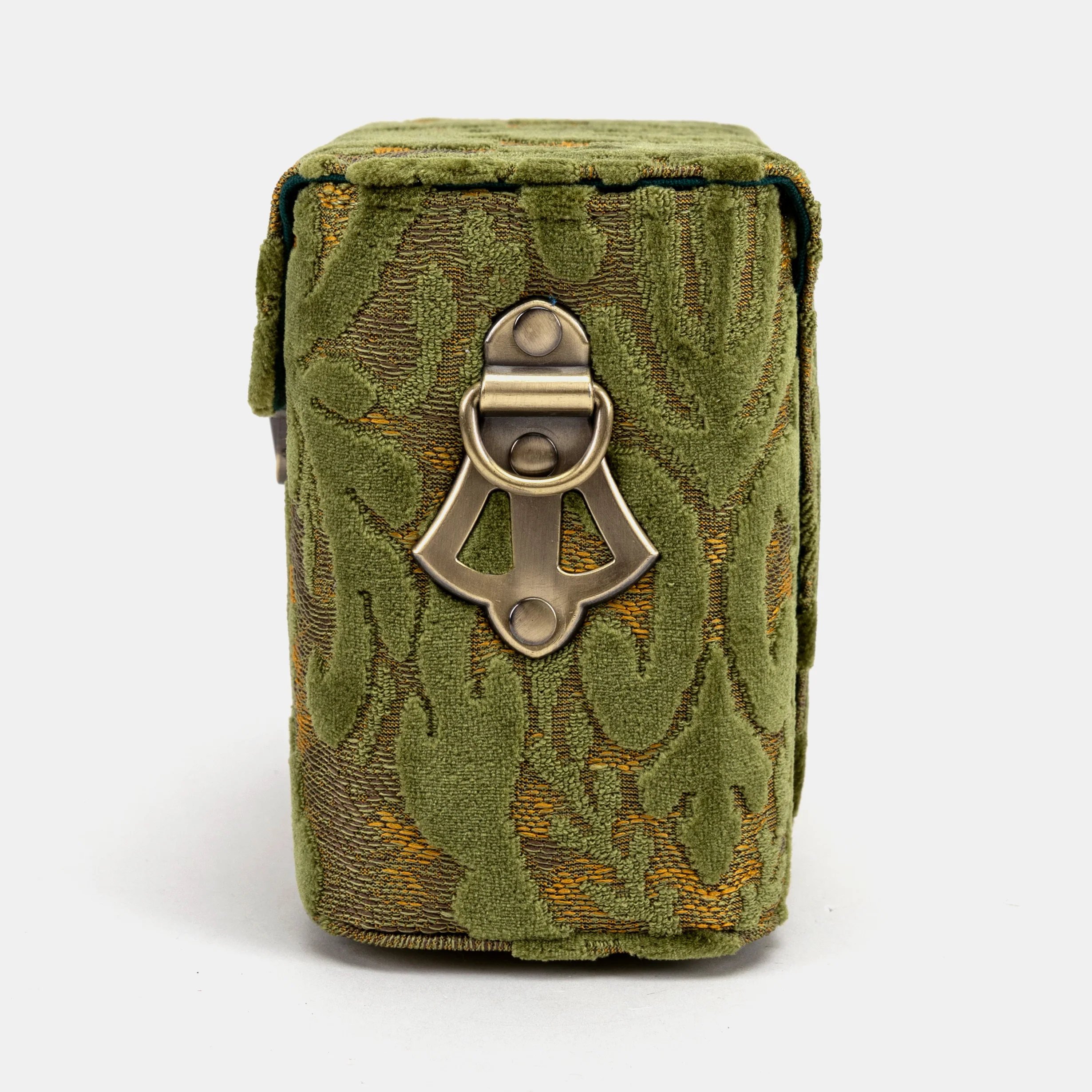 Burnout Velvet Fern Green Emma Small Train Case Crossbody - Image 6