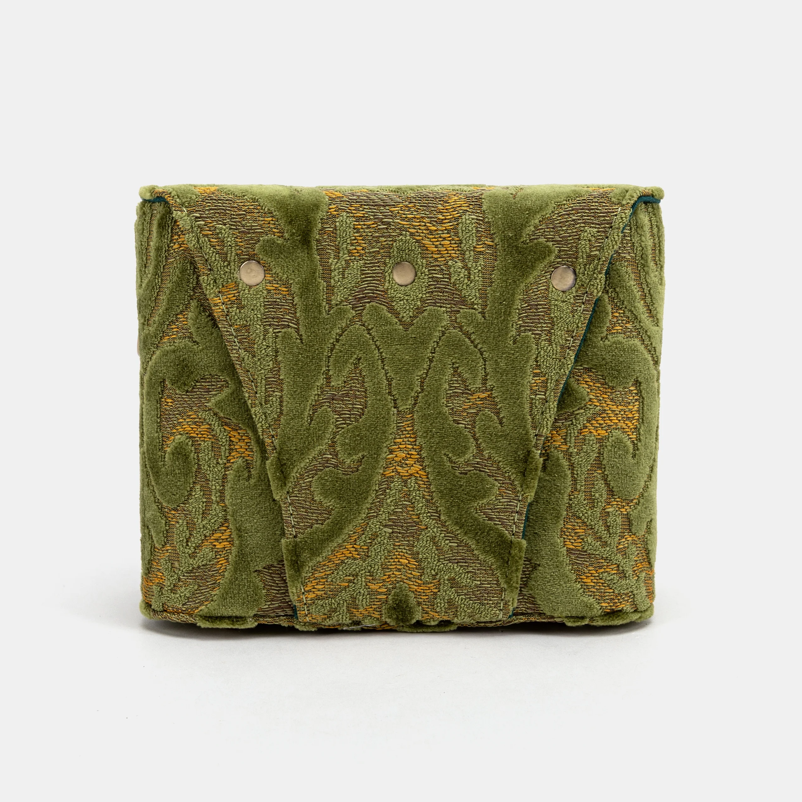 Burnout Velvet Fern Green Emma Small Train Case Crossbody - Image 7