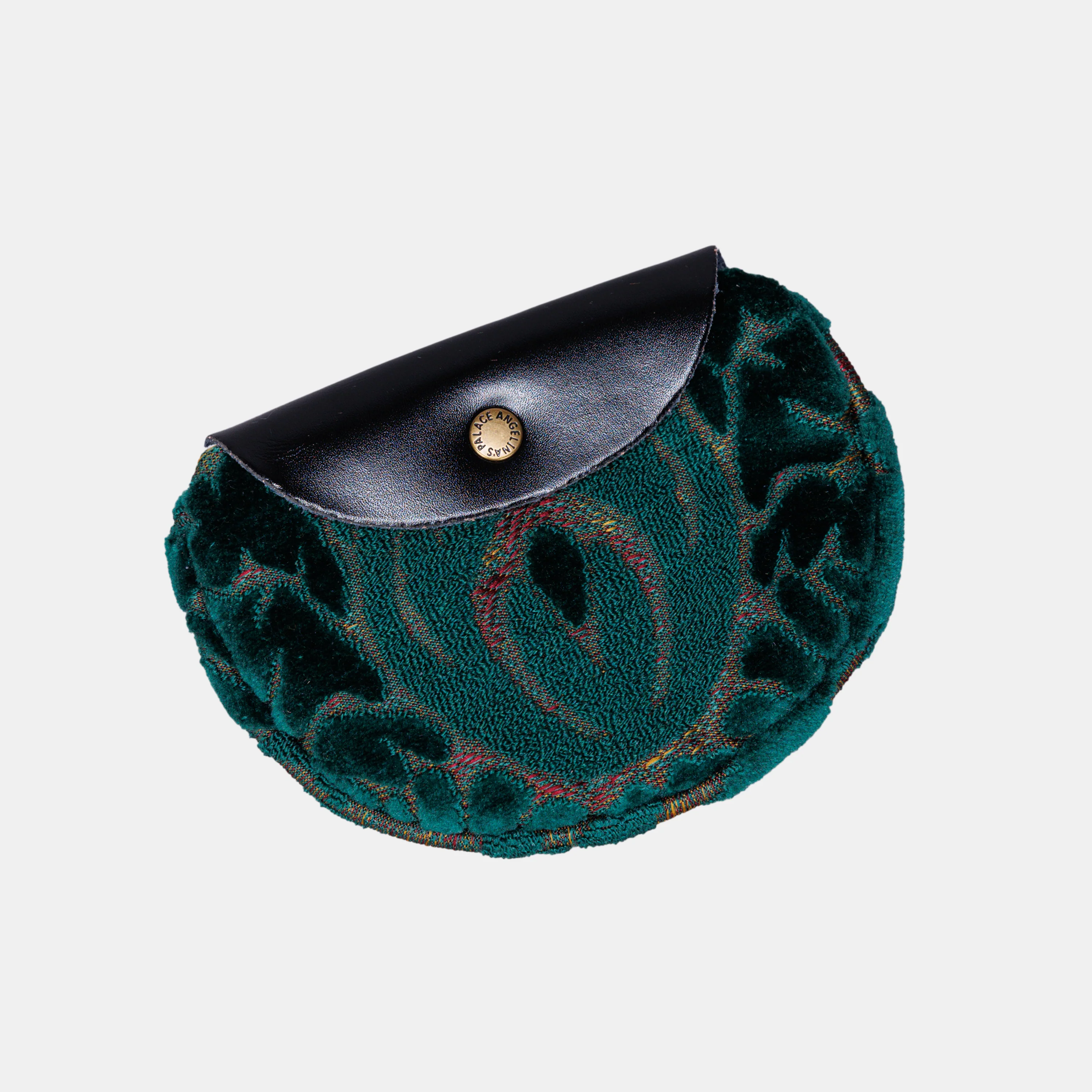 Burnout Velvet Jade Green Rosary Bag - Image 4