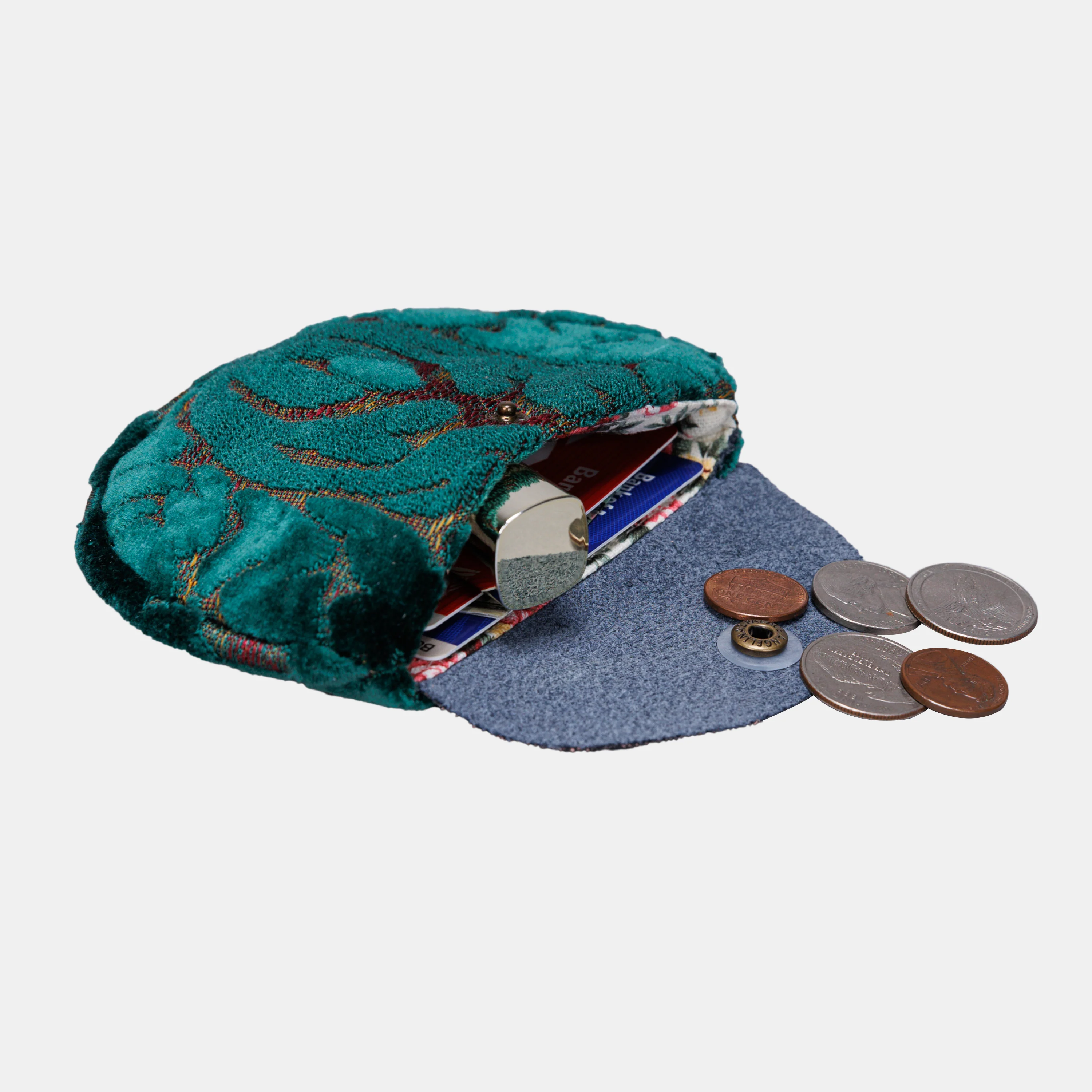 Burnout Velvet Jade Green Rosary Bag - Image 5