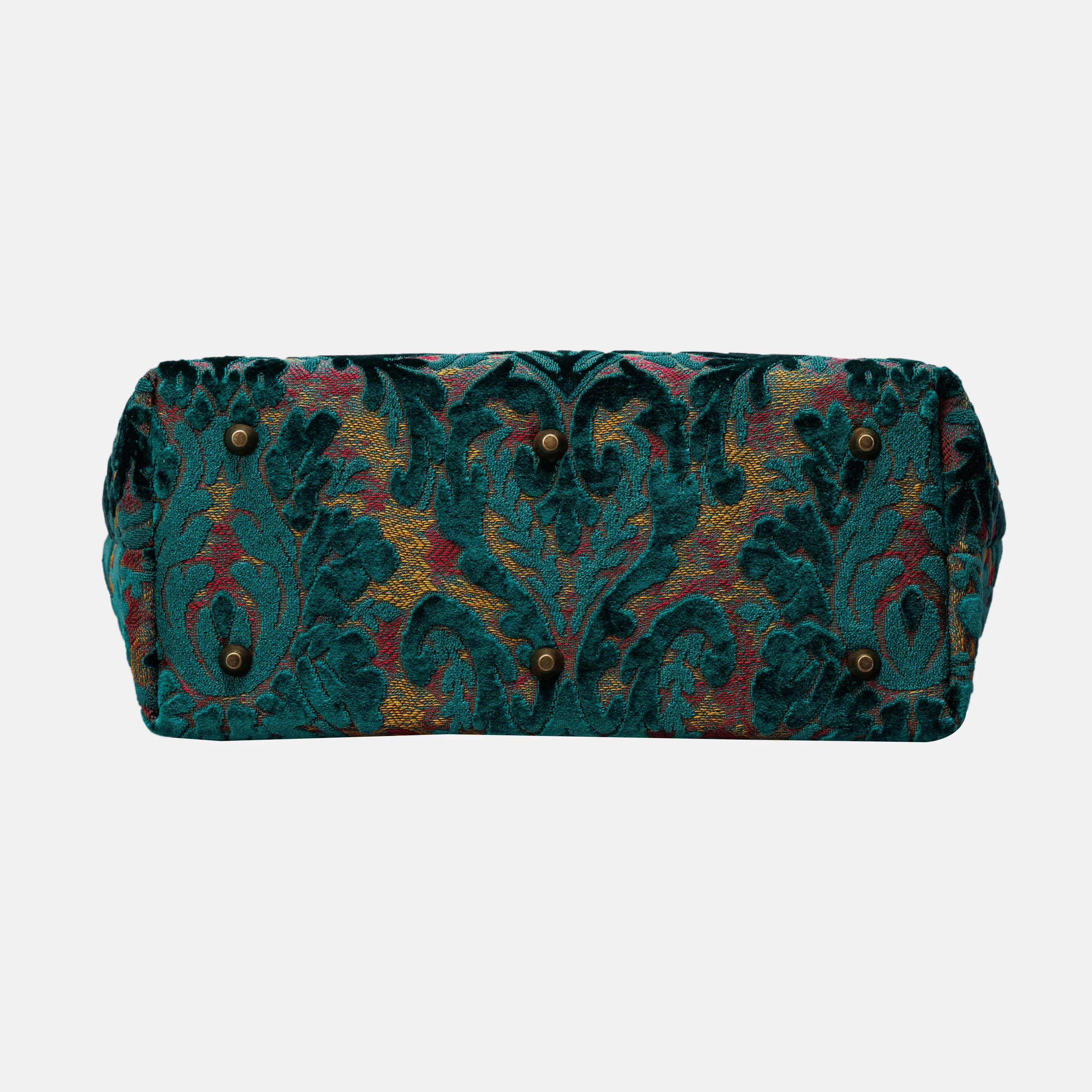 Burnout Velvet Jade Green Carpet Tote Shopper - Image 7