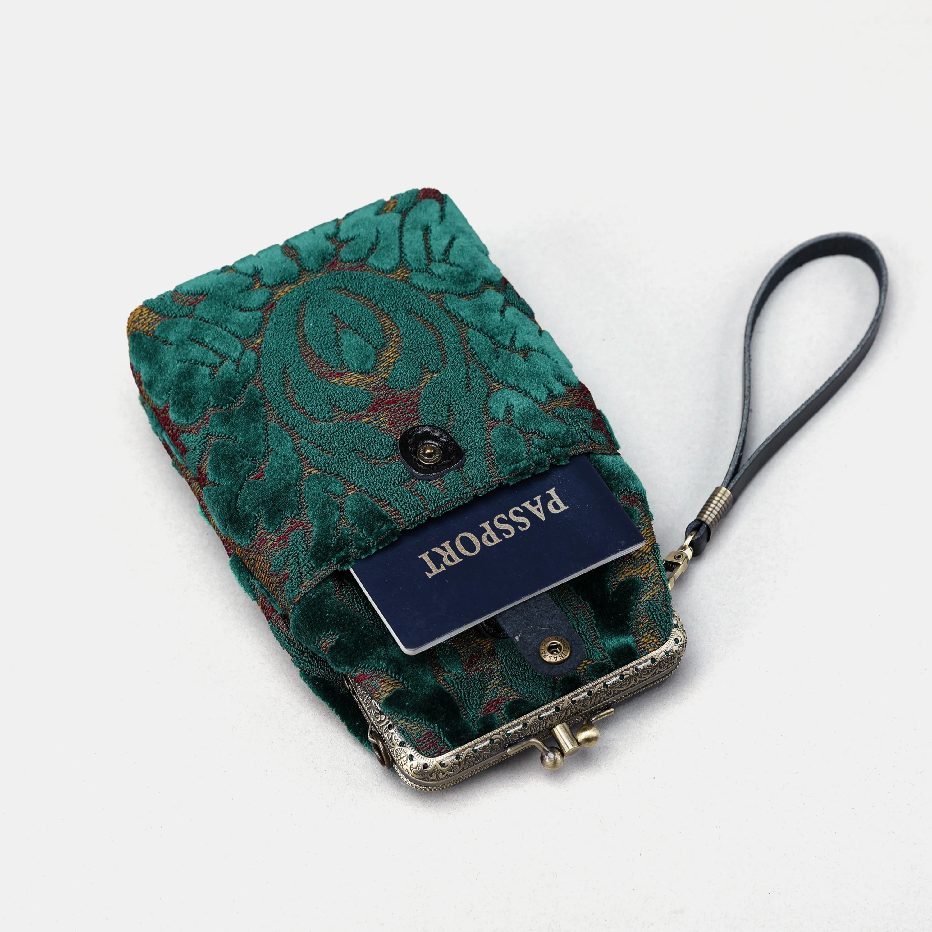 Burnout Velvet Jade Green Carpet Phone Case - Image 3
