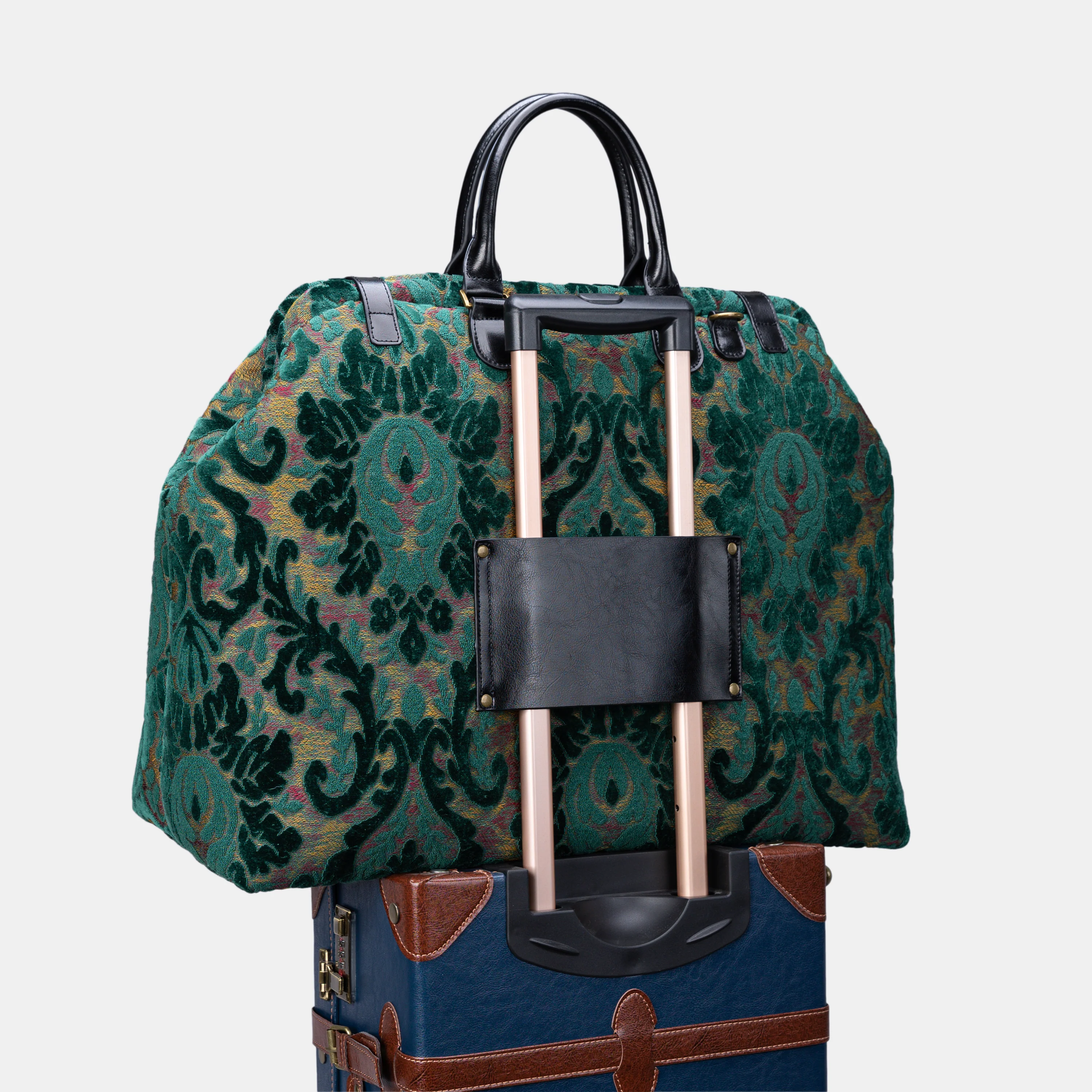 Burnout Velvet Jade Green Men's Carpetbag - Image 6
