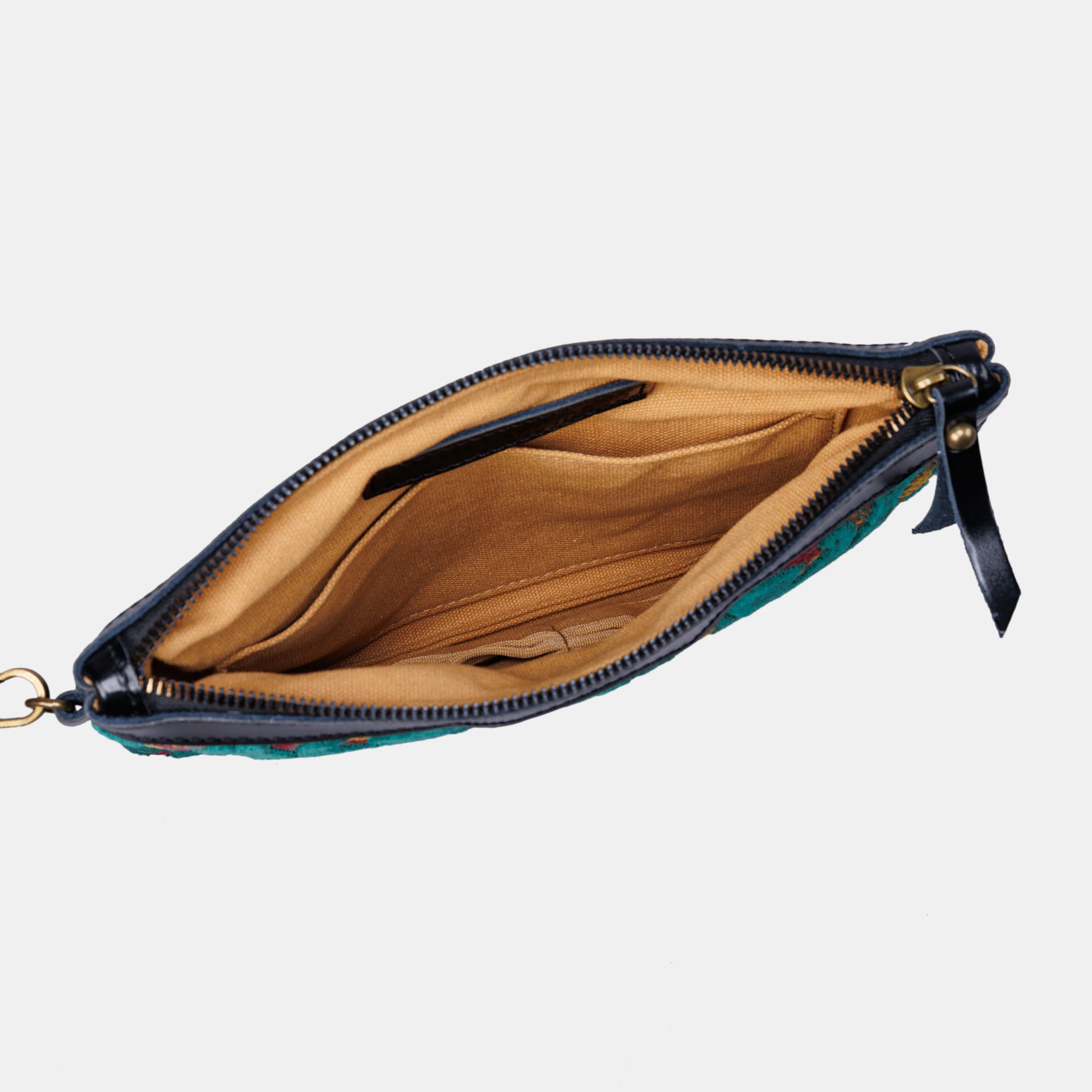 Burnout Velvet Jade Green Wristlet Clutch - Image 5