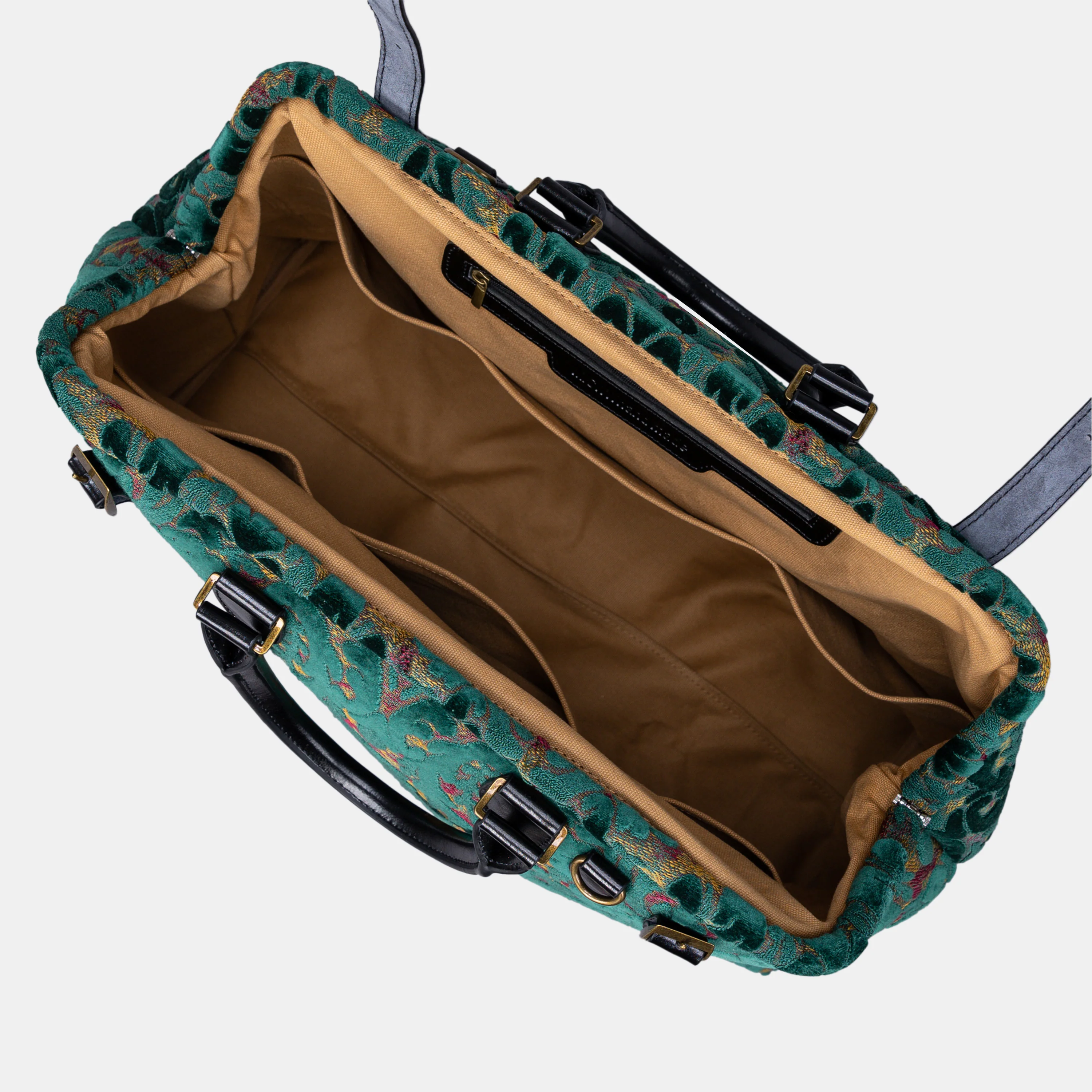 Burnout Velvet Jade Green Men's Carpetbag - Image 7