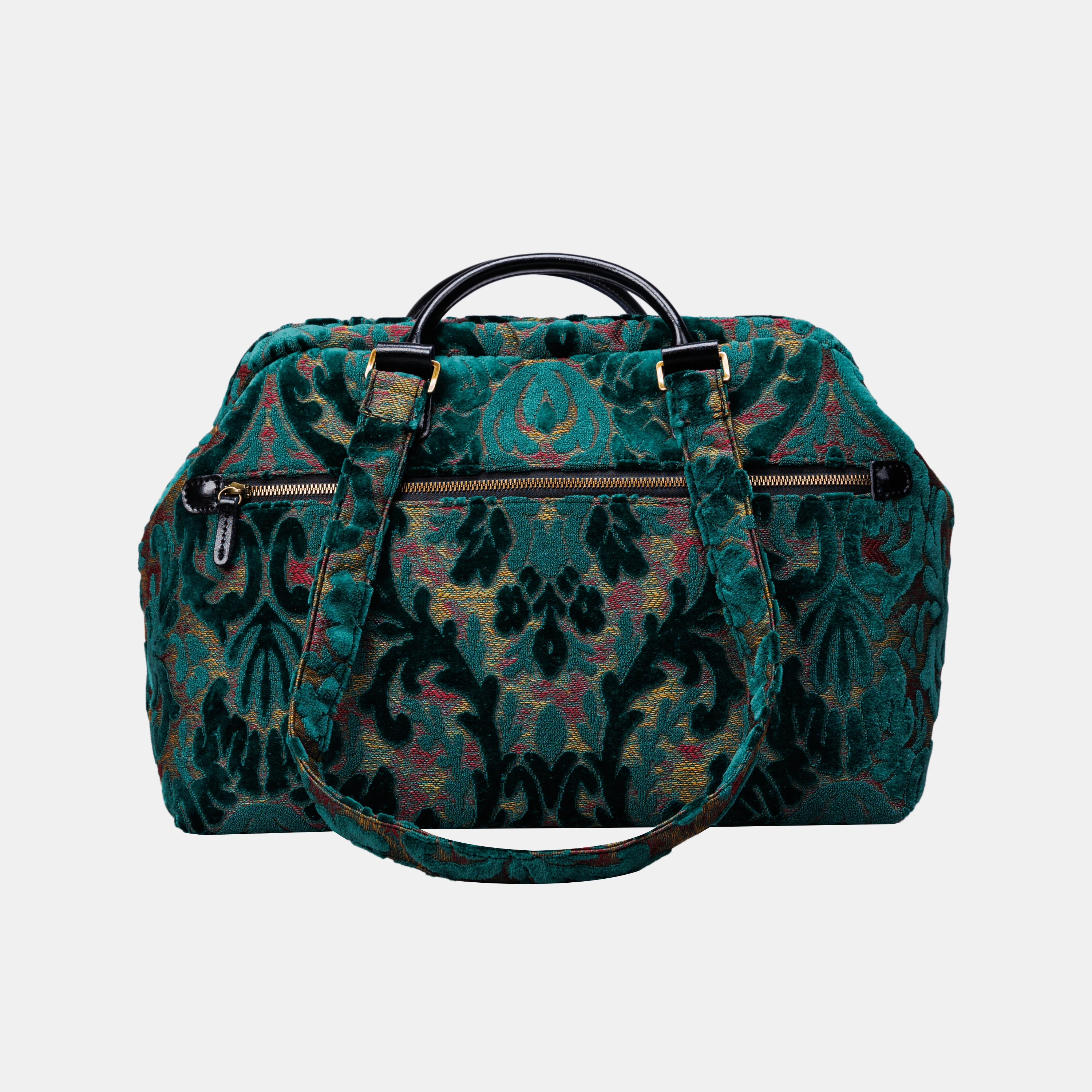 Burnout Velvet Jade Green Knitting Project Bag - Image 9