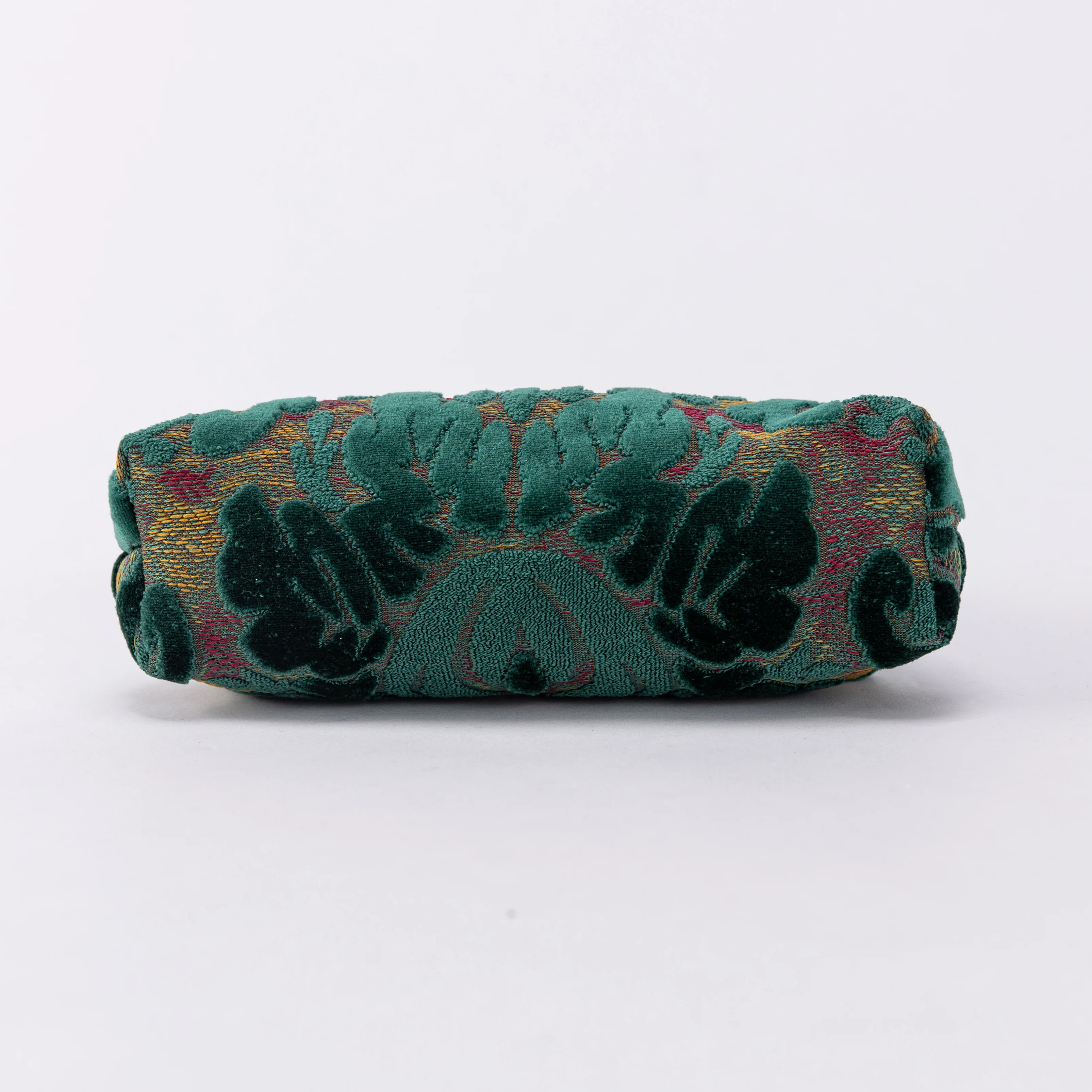 Burnout Velvet Jade Green Alma Clutch - Image 7