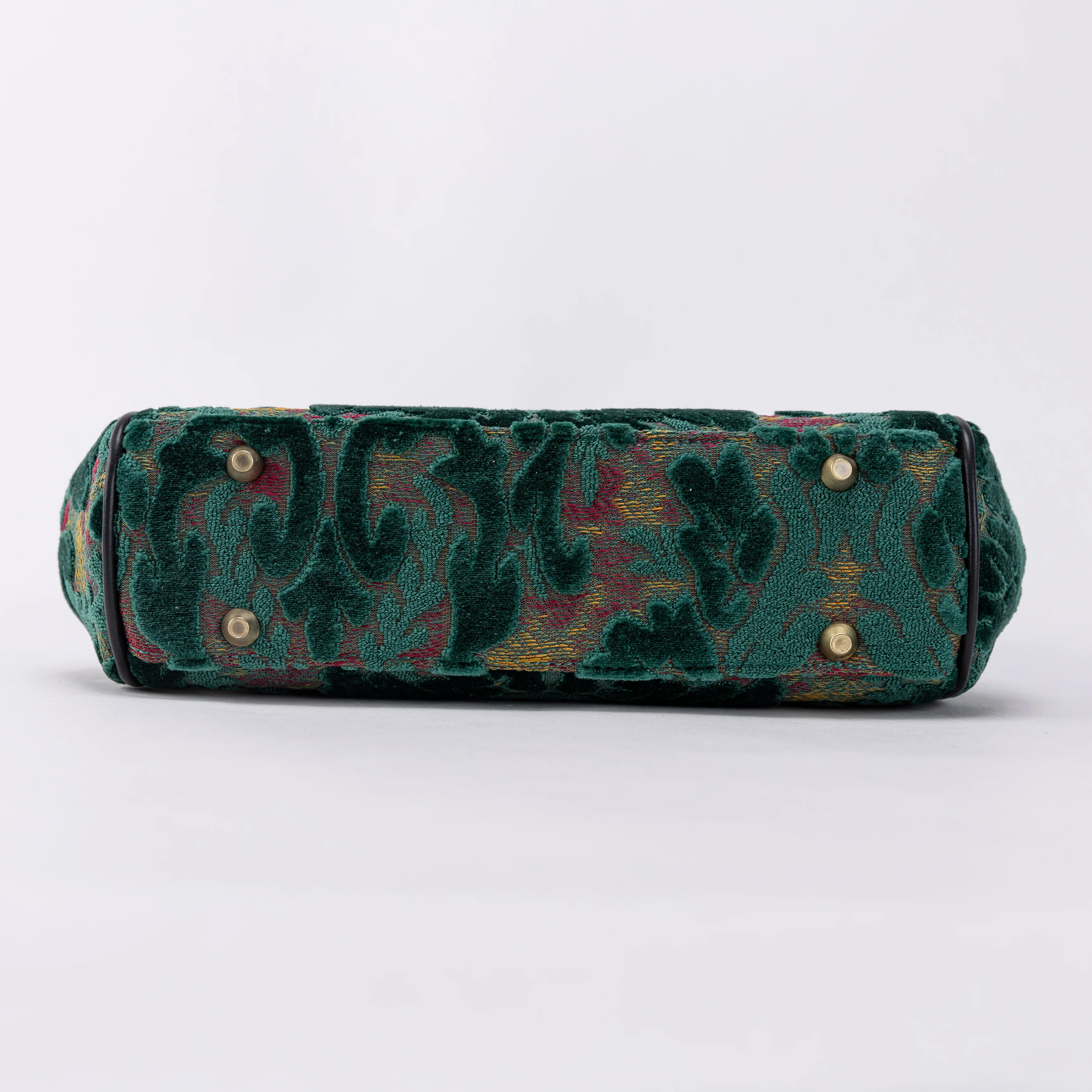 Burnout Velvet Jade Green Alma Satchel - Image 4