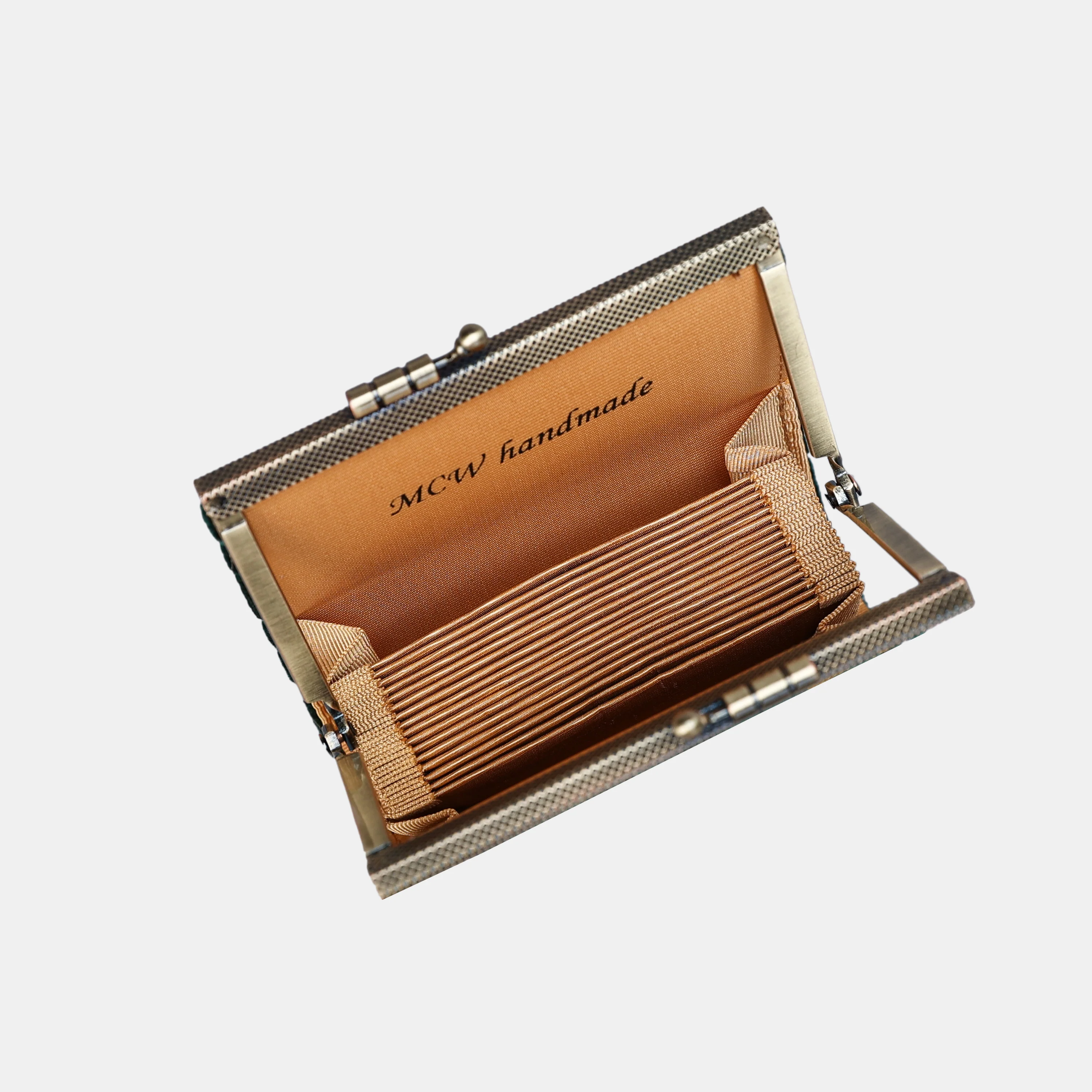 Burnout Velvet Jade Green Card Wallet - Image 3