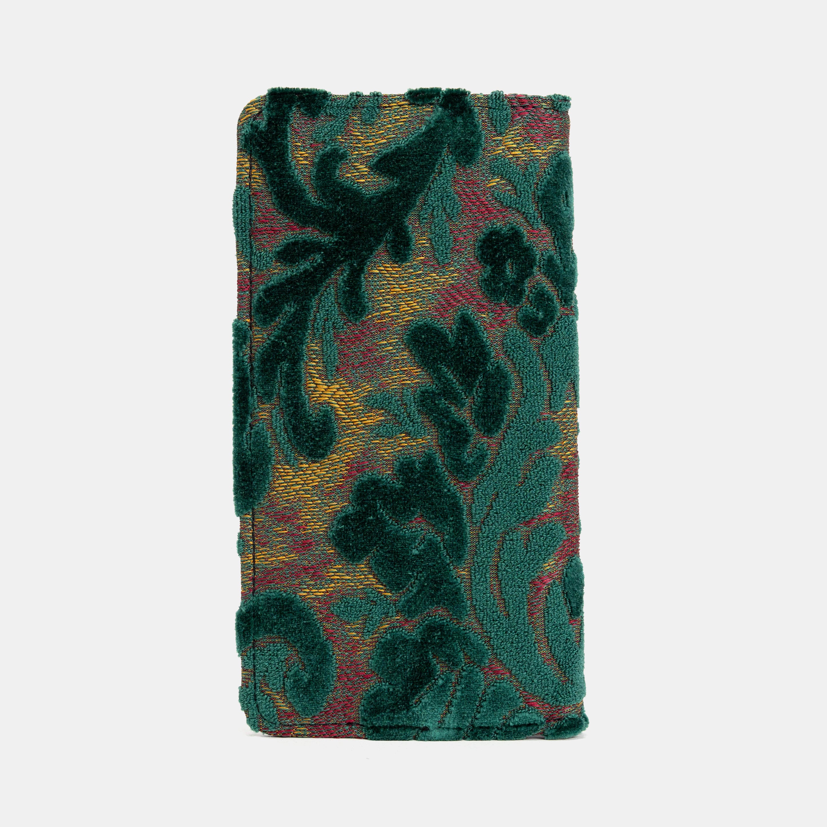 Burnout Velvet Jade Green Checkbook Cover - Image 6