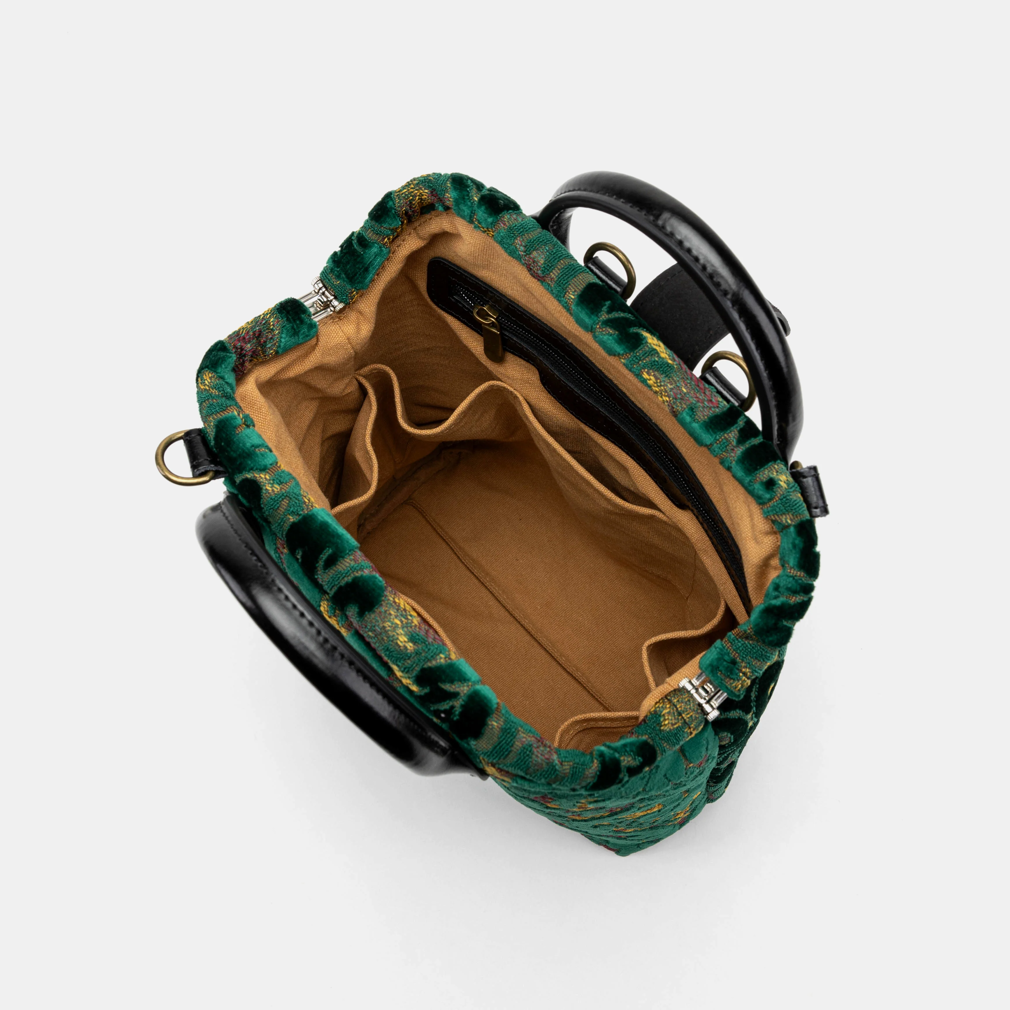 Burnout Velvet Jade Green Everyday Backpack - Image 8