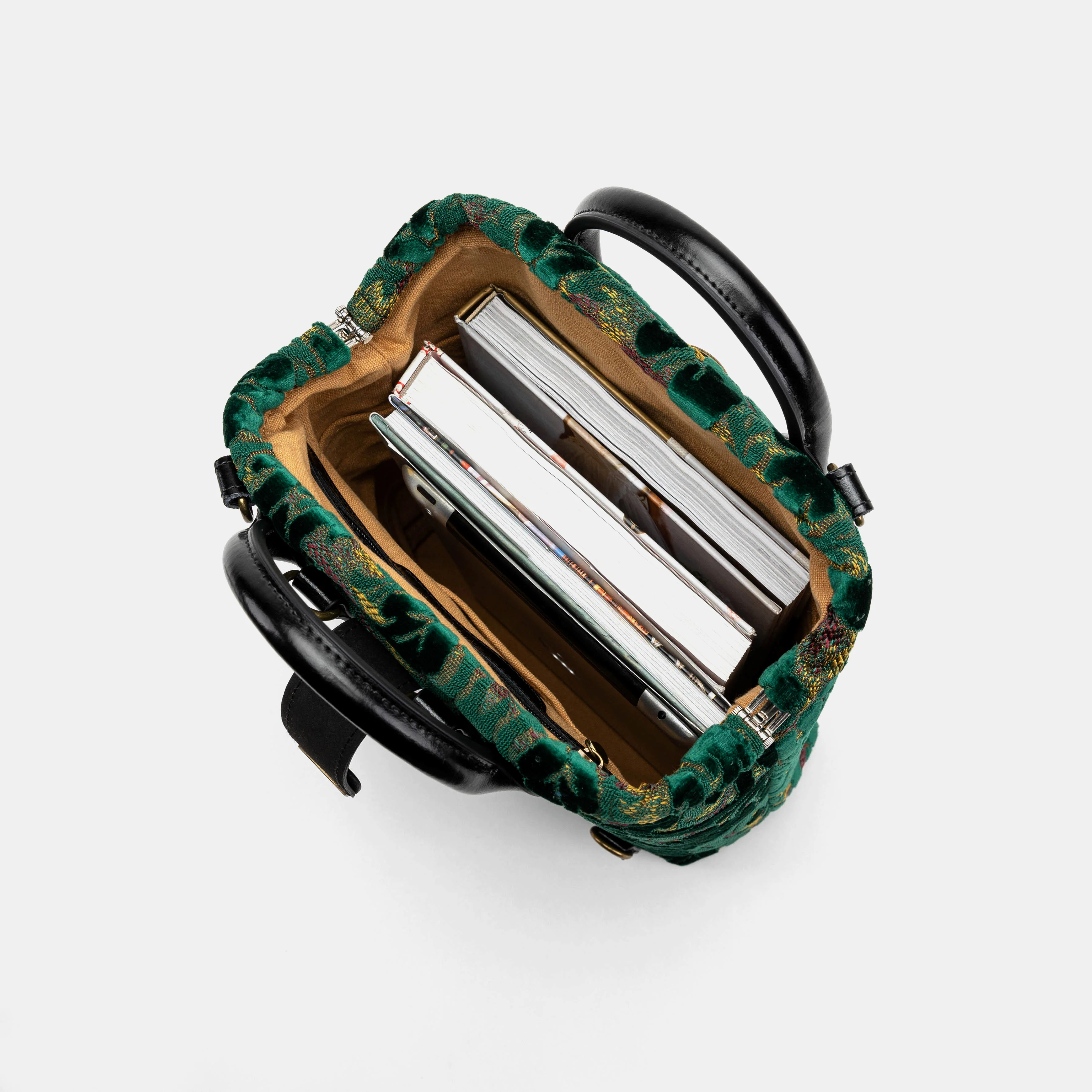 Burnout Velvet Jade Green Everyday Backpack - Image 9