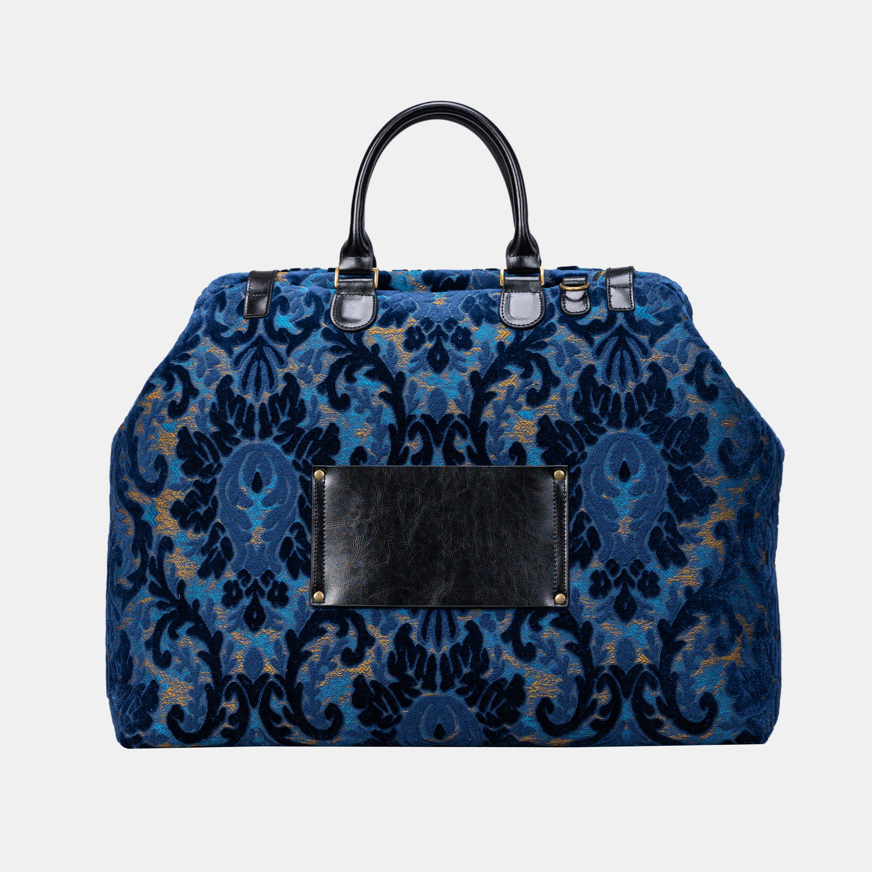 Burnout Velvet Navy Men's Carpetbag - Image 4