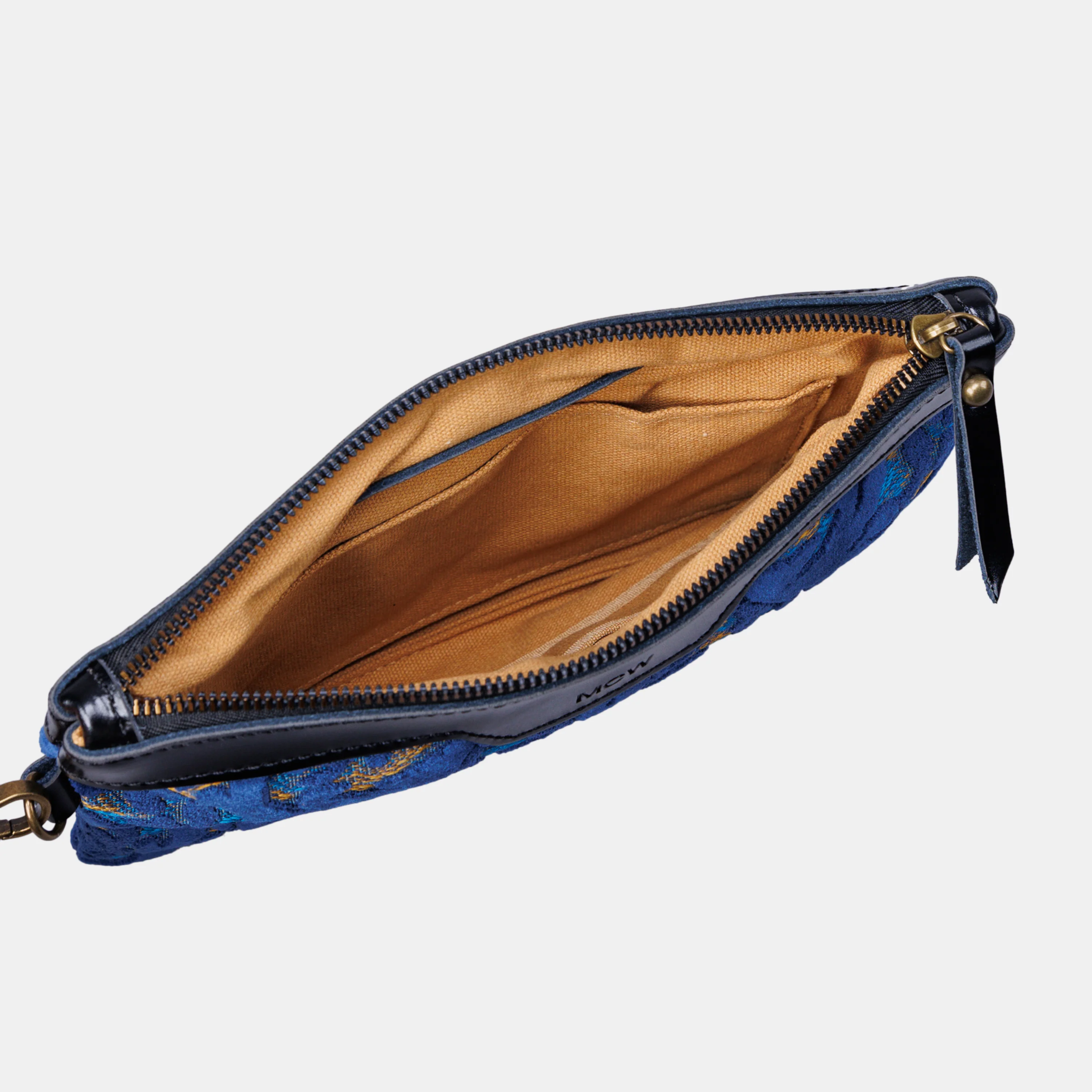 Burnout Velvet Navy Wristlet Clutch - Image 6