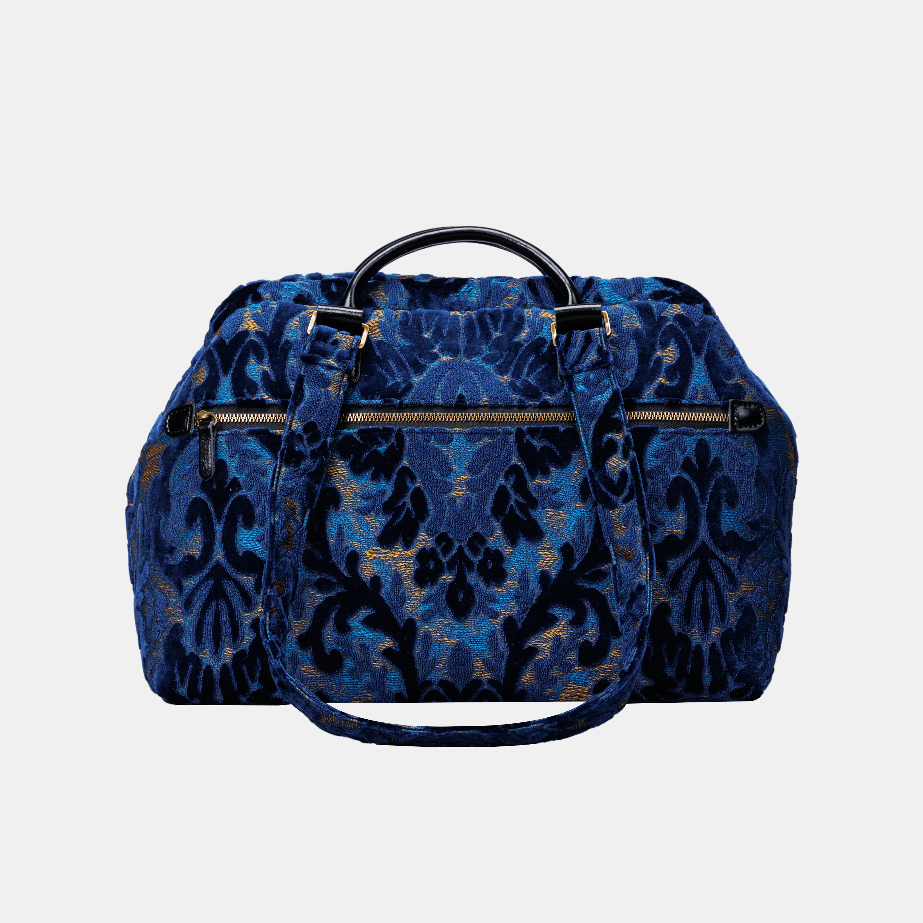 Burnout Velvet Navy Knitting Project Bag - Image 7