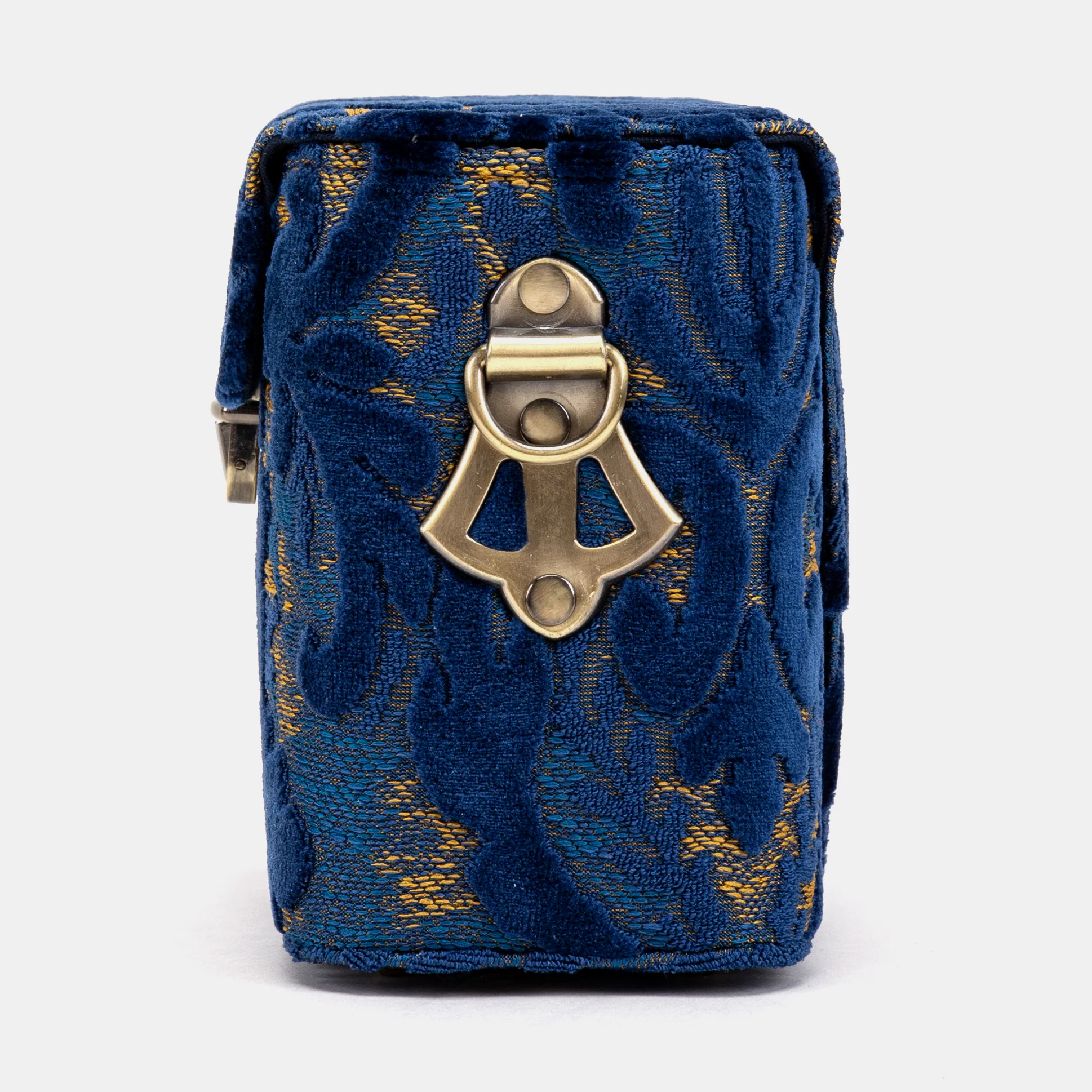 Burnout Velvet Navy Emma Small Train Case Crossbody - Image 6