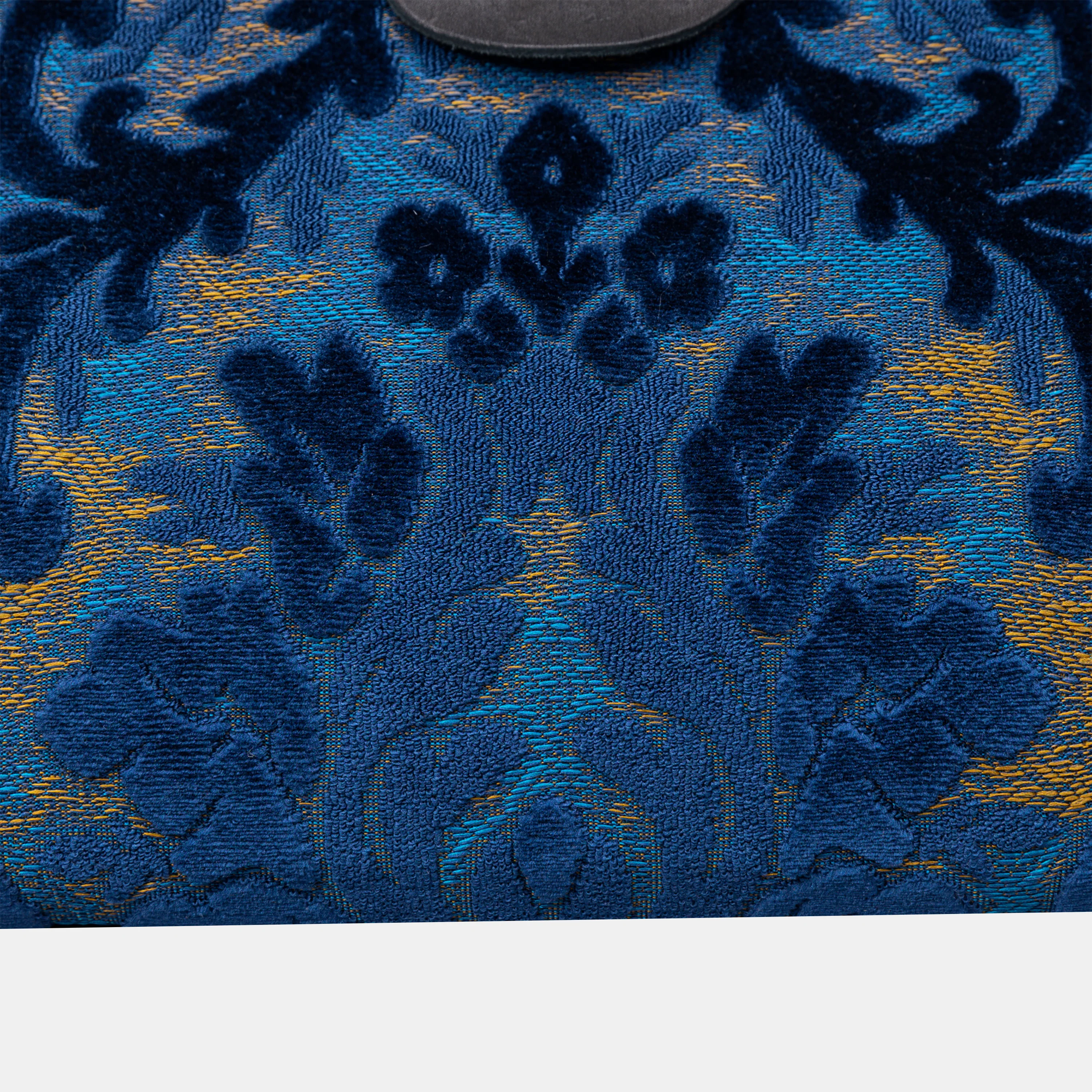 Burnout Velvet Navy Shoulder Bag - Image 2