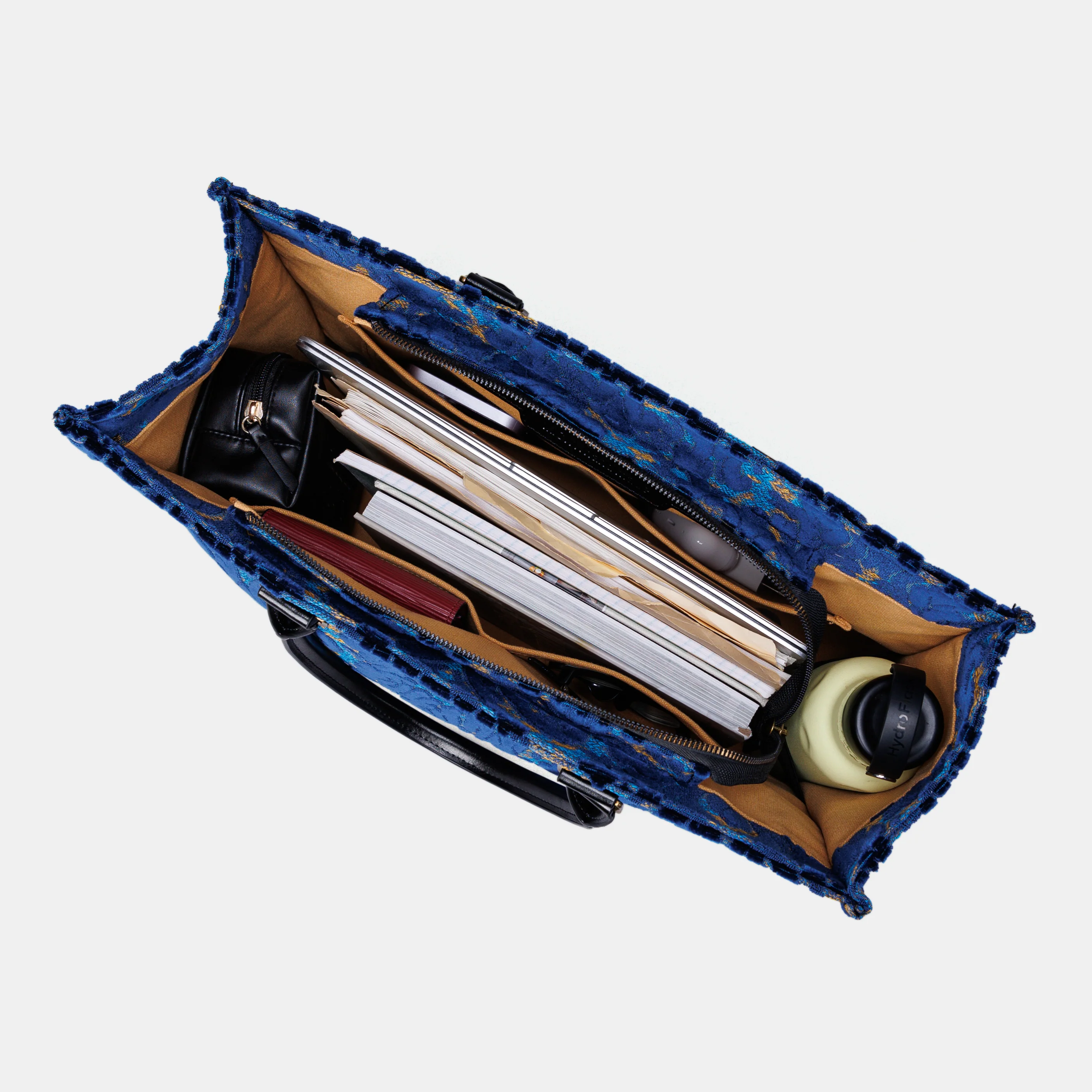 Burnout Velvet Navy Laptop Work Tote - Image 3