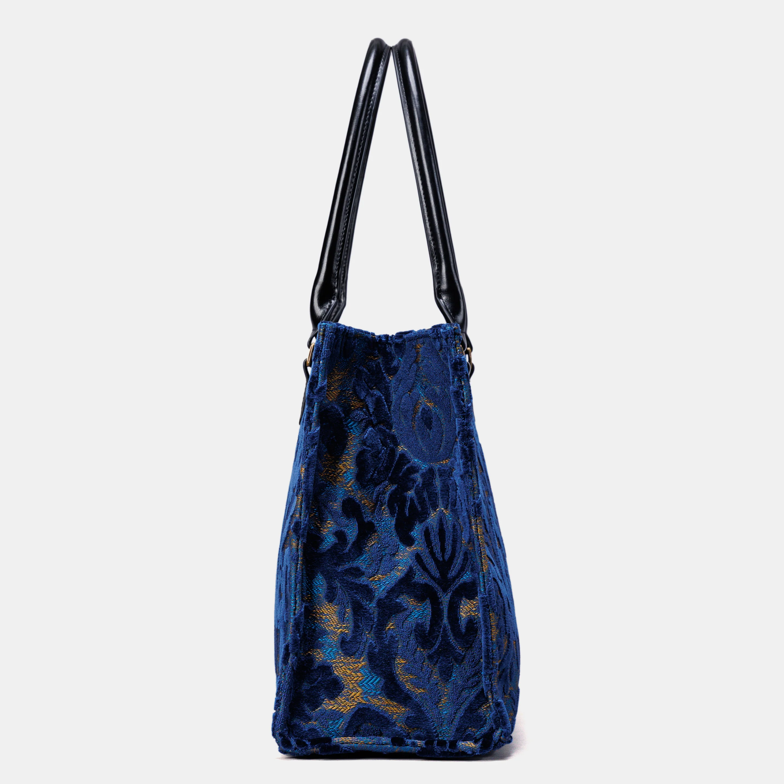 Burnout Velvet Navy Laptop Work Tote - Image 4