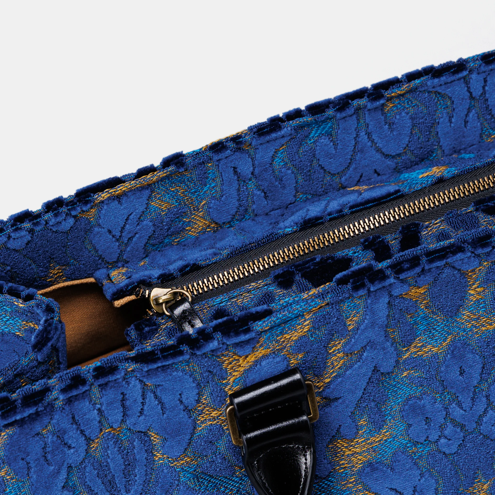 Burnout Velvet Navy Laptop Work Tote - Image 6