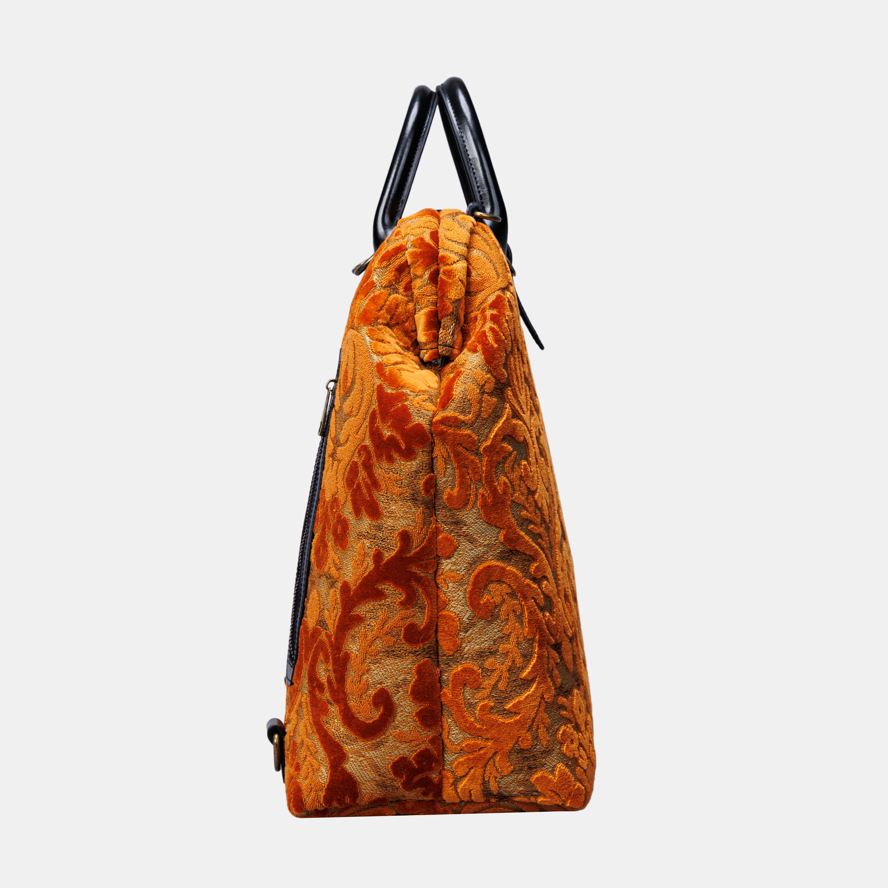 Burnout Velvet Orange Carpet Laptop Backpack - Image 6