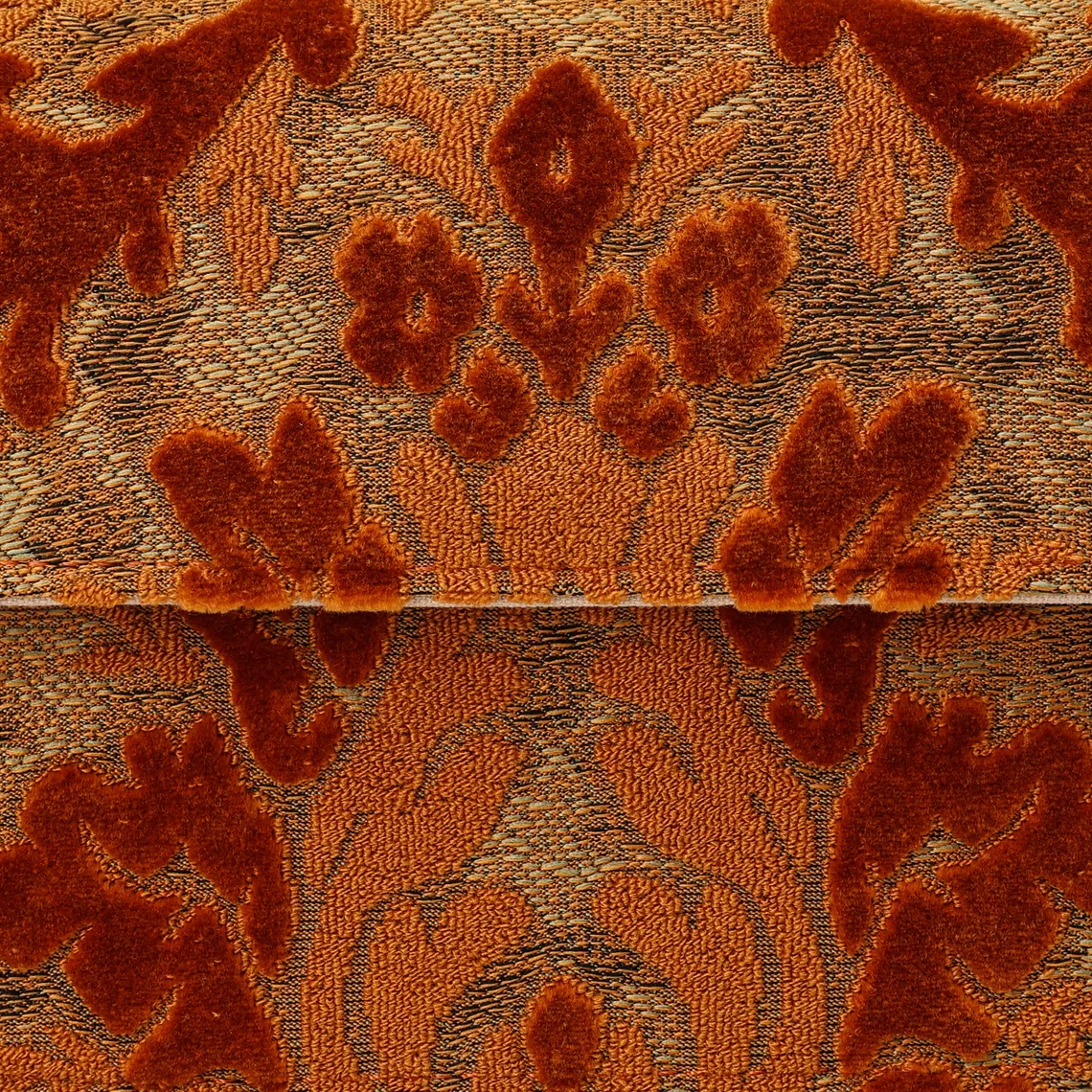 Burnout Velvet Orange Flap Crossbody Bag - Image 9