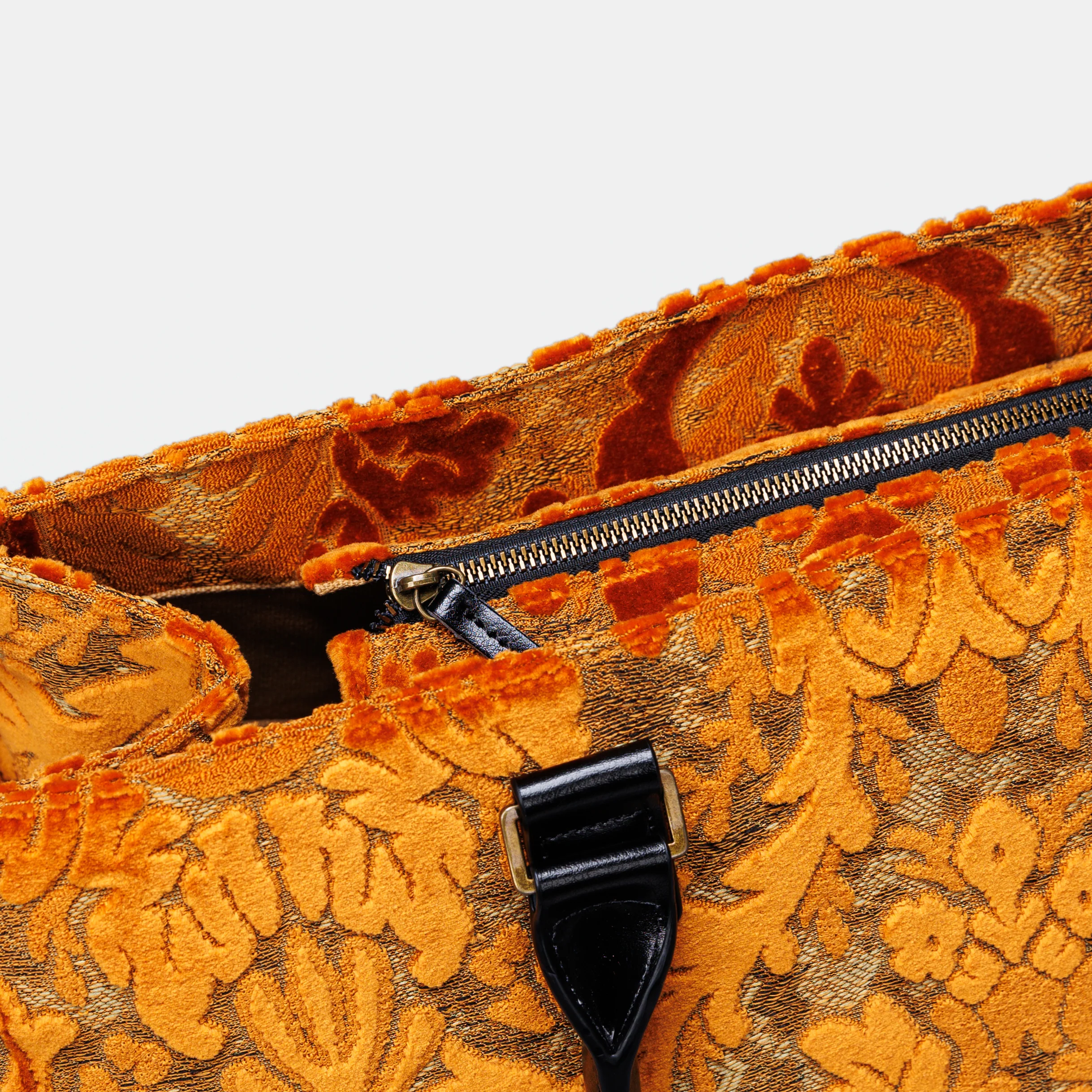 Burnout Velvet Orange Laptop Work Tote - Image 6