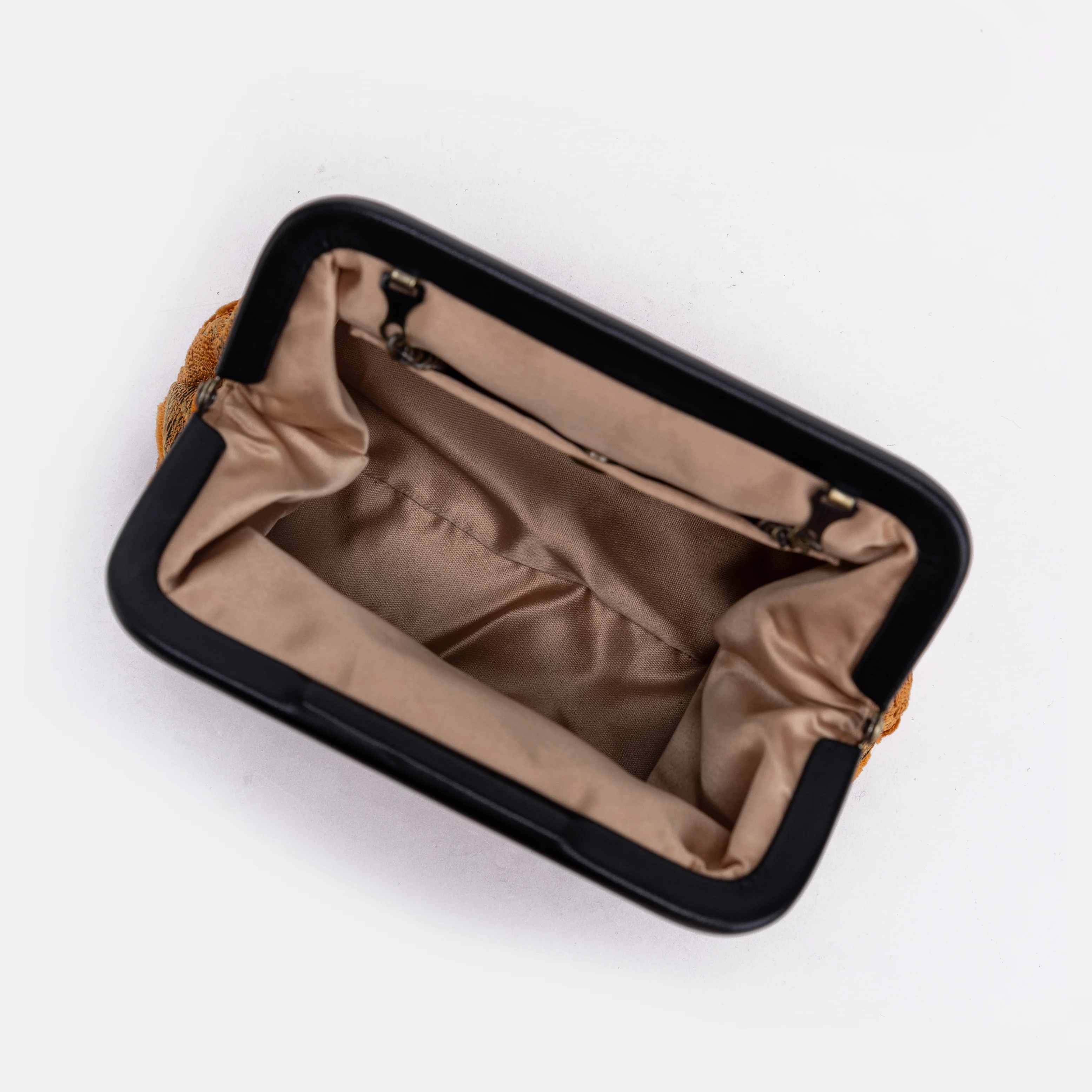 Burnout Velvet Orange Alma Clutch - Image 2