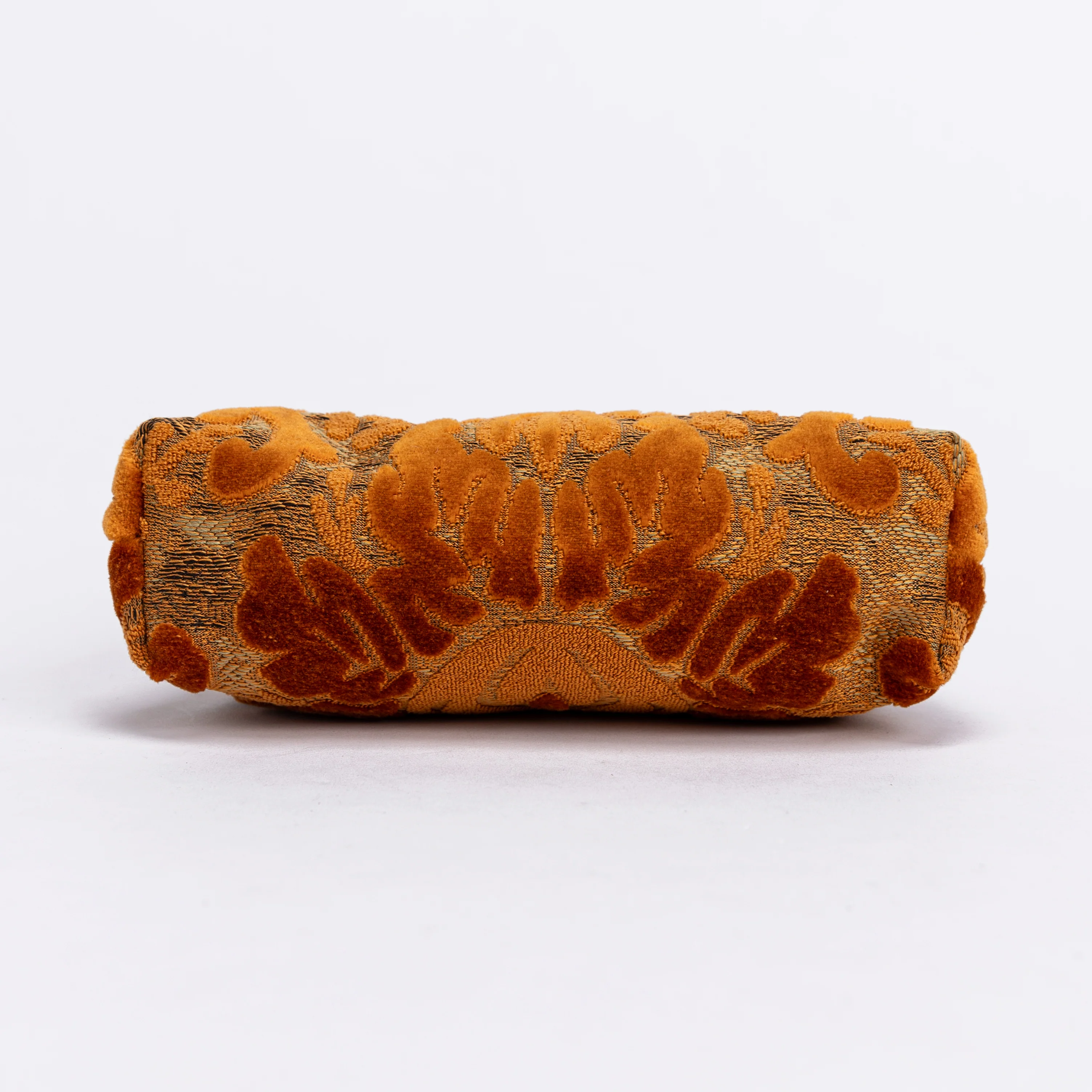 Burnout Velvet Orange Alma Clutch - Image 6