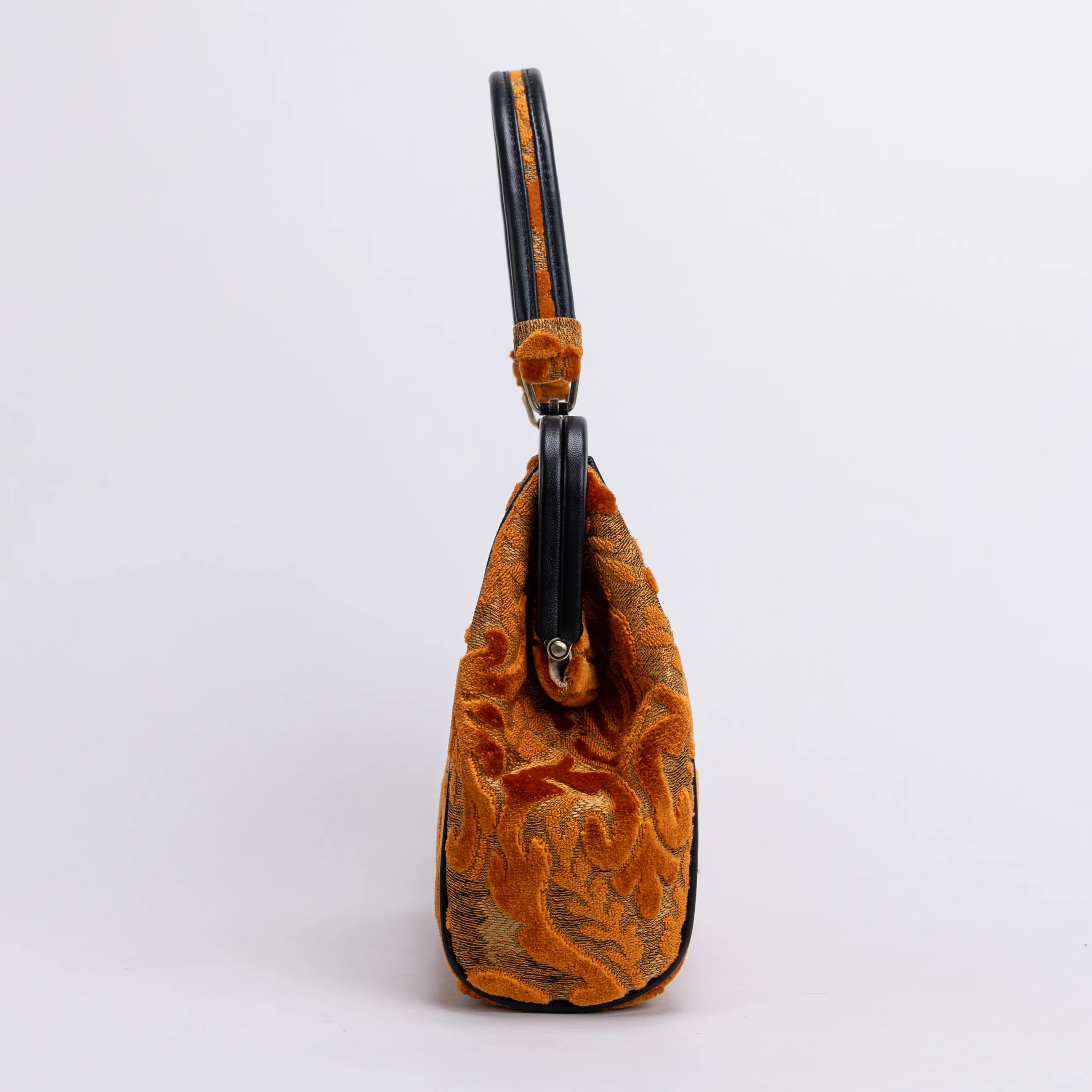 Burnout Velvet Orange Alma Satchel - Image 2