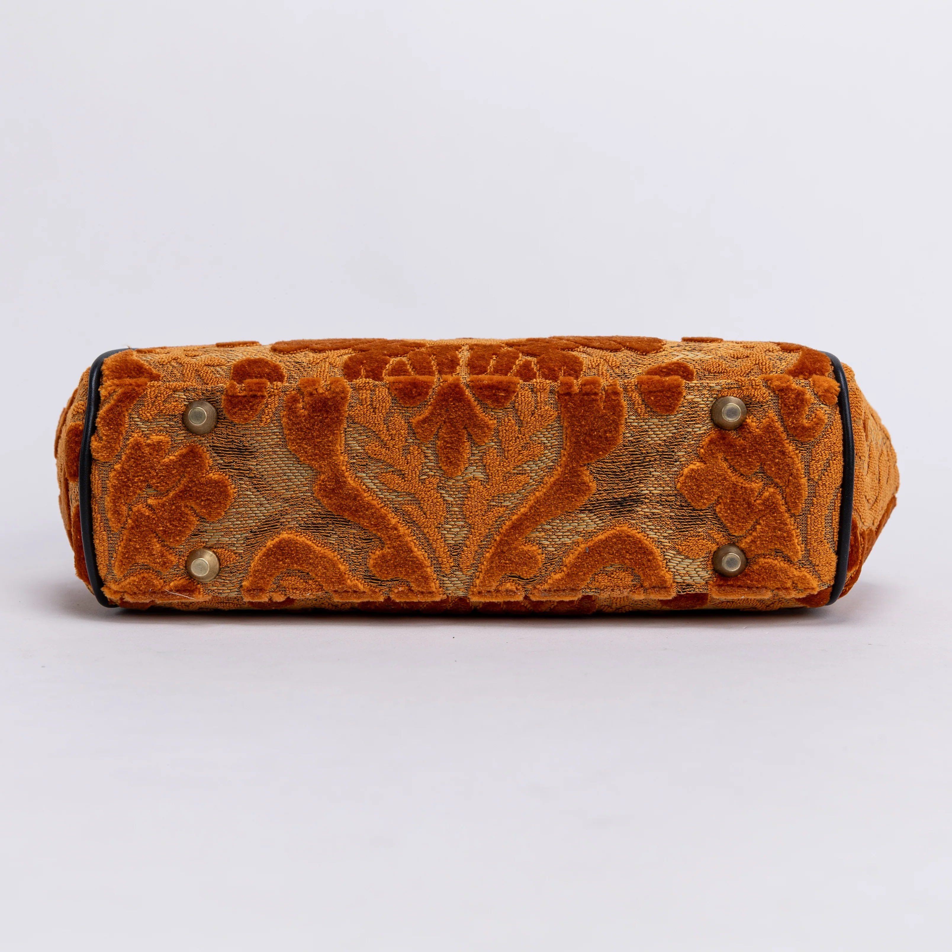 Burnout Velvet Orange Alma Satchel - Image 4