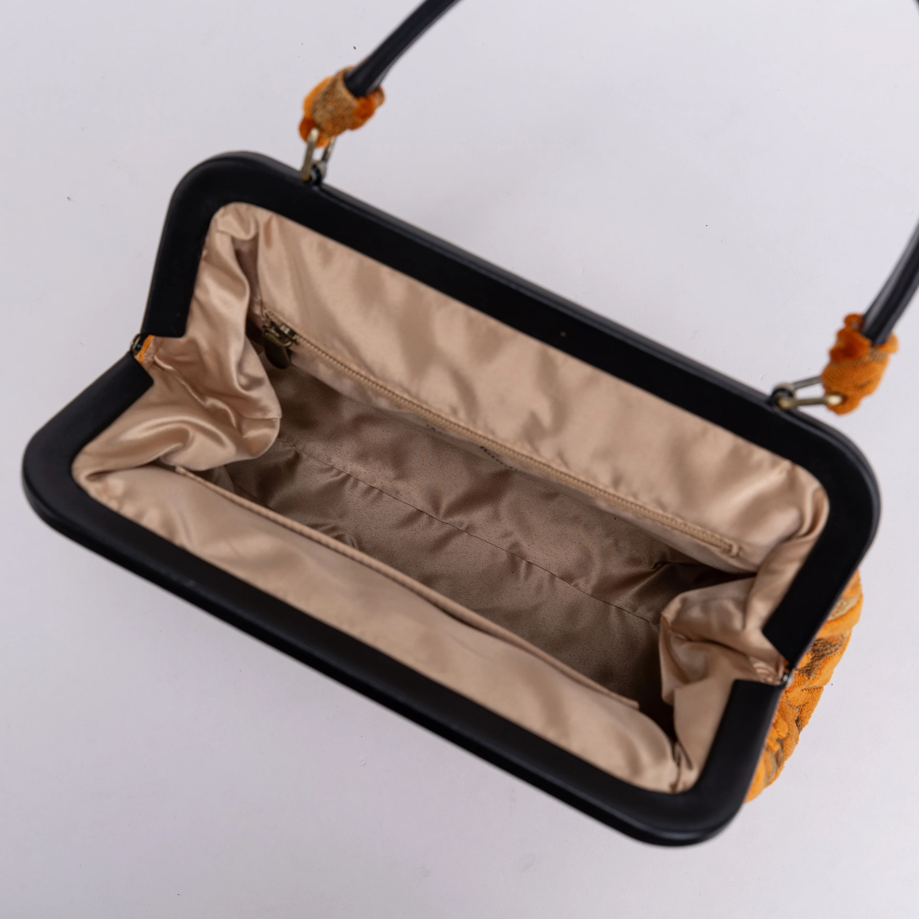 Burnout Velvet Orange Alma Satchel - Image 5