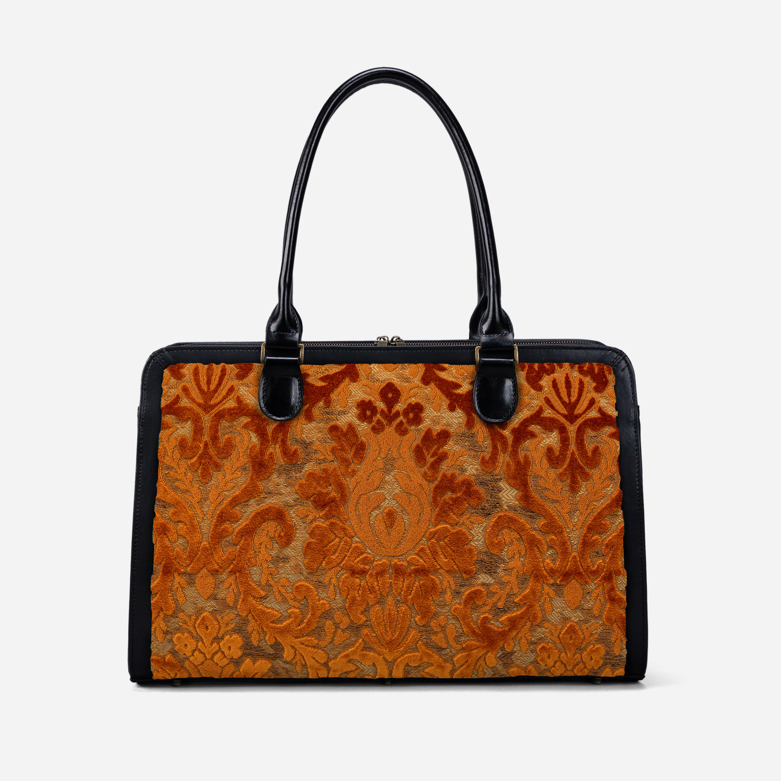 Burnout Velvet Orange Business Tote - Image 3