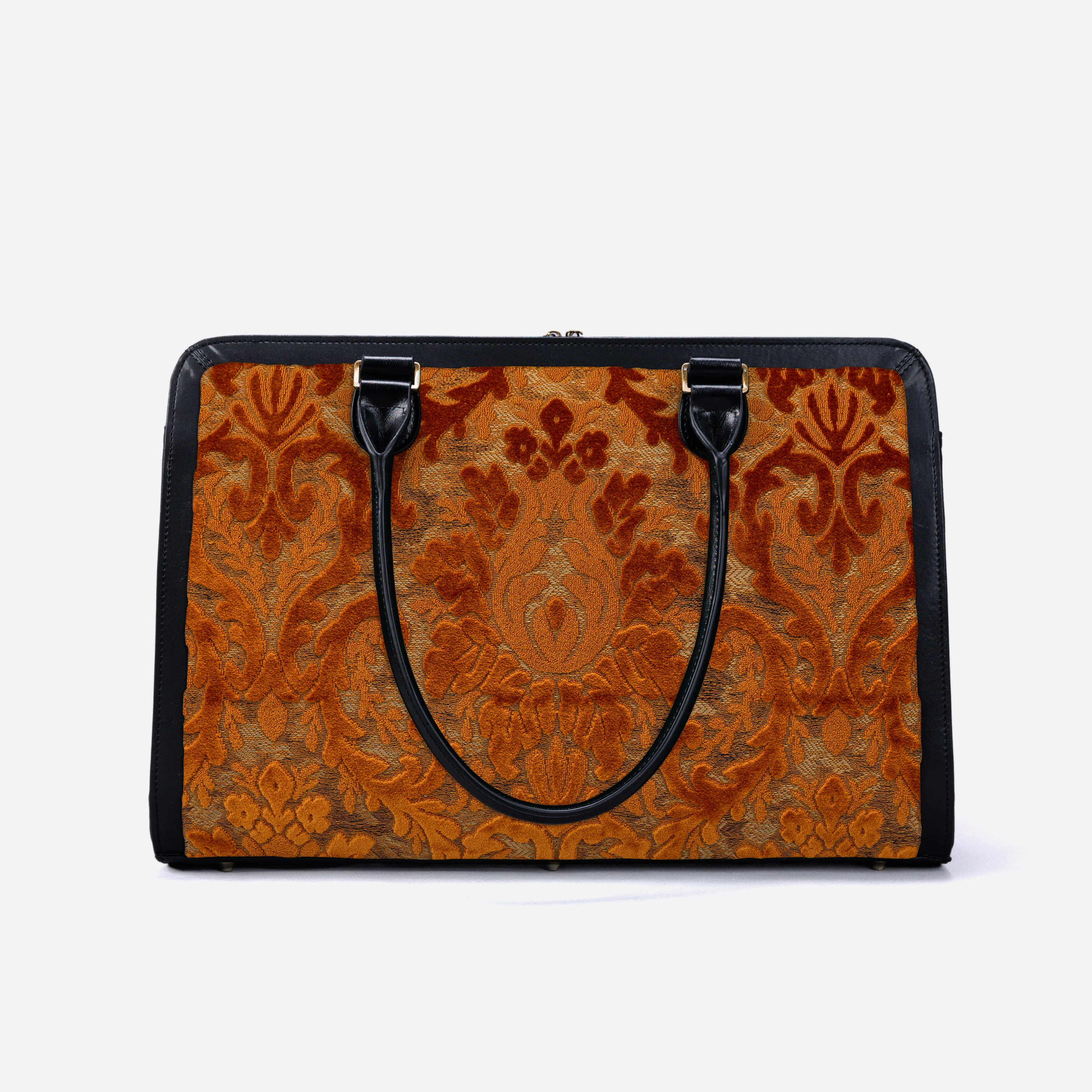 Burnout Velvet Orange Business Tote - Image 4