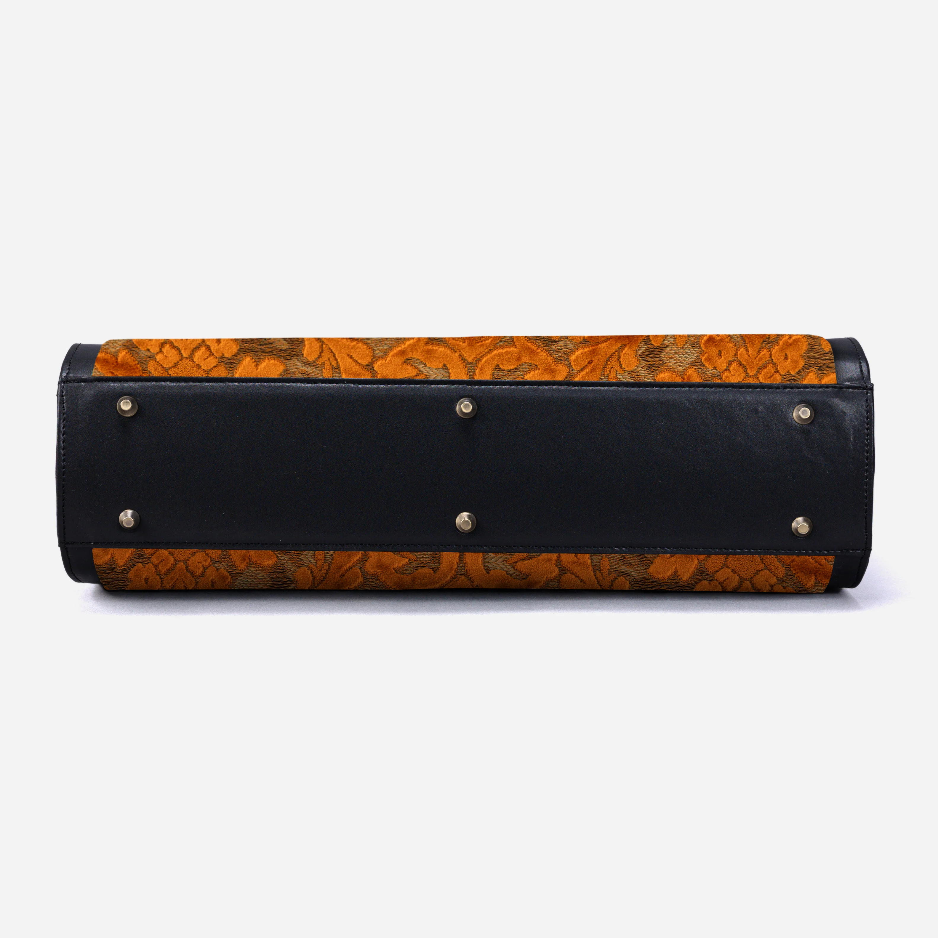 Burnout Velvet Orange Business Tote - Image 6