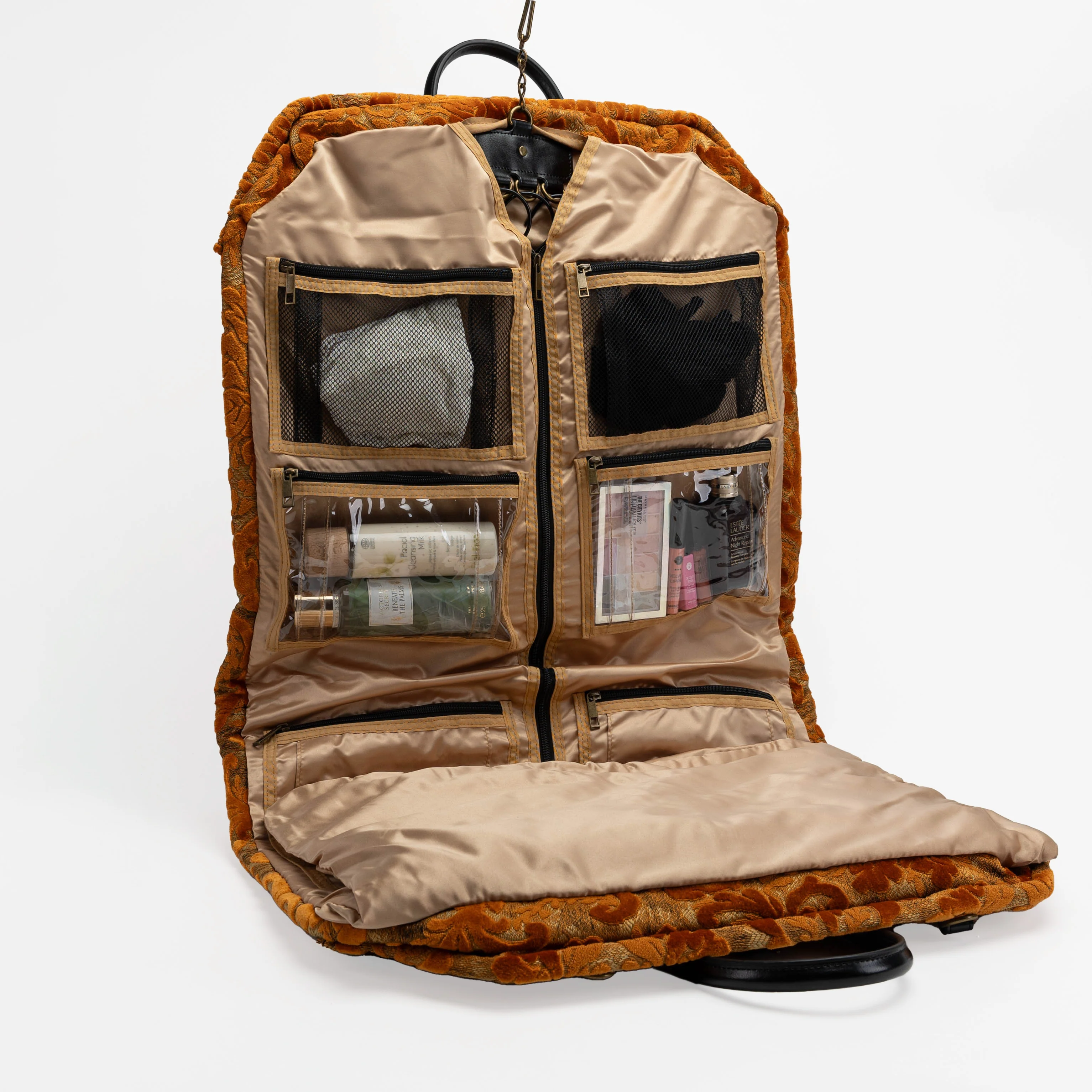 Burnout Velvet Orange Carpet Garment Bag - Image 4