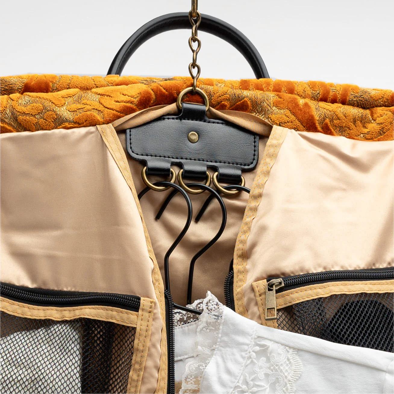 Burnout Velvet Orange Carpet Garment Bag - Image 5