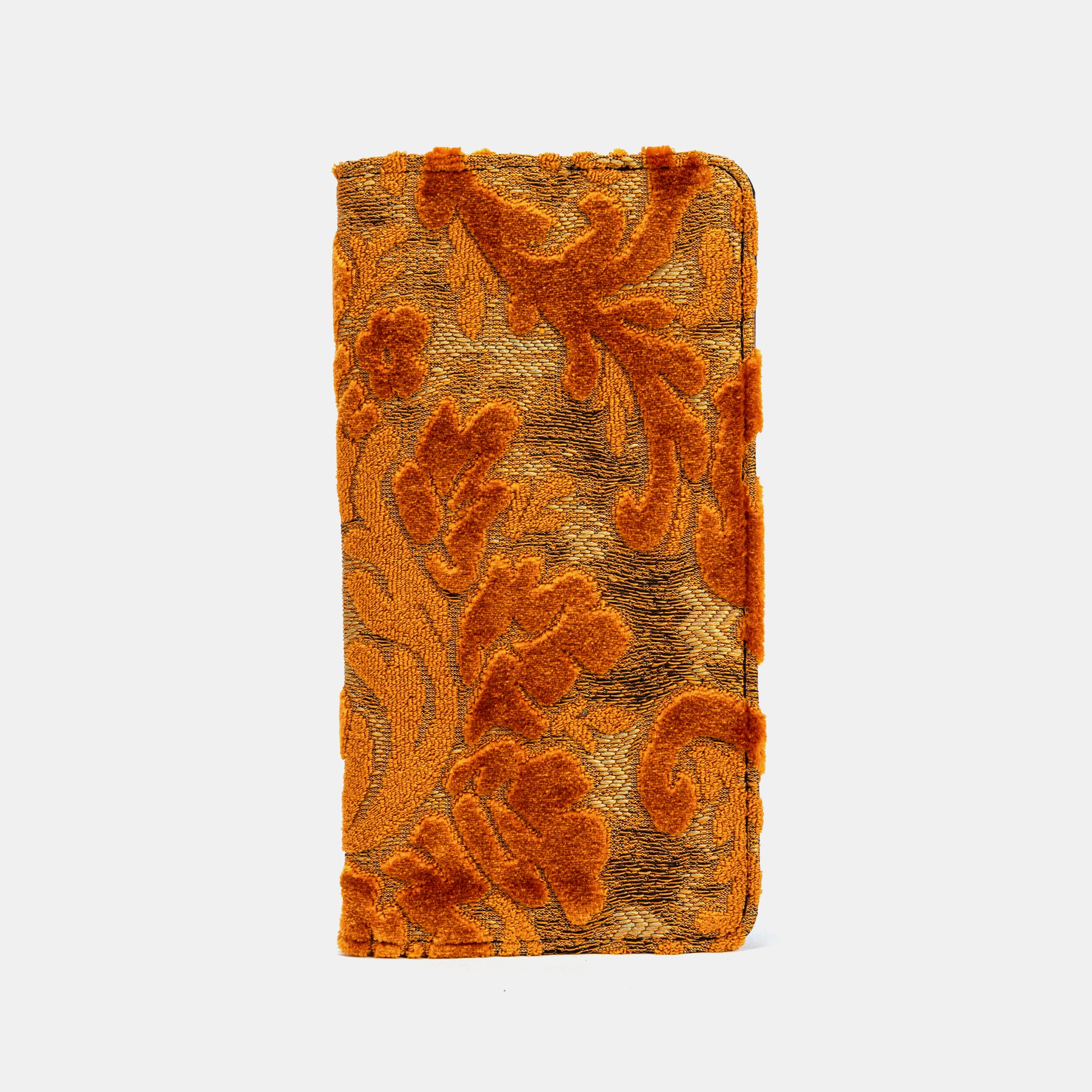 Burnout Velvet Orange Checkbook Cover