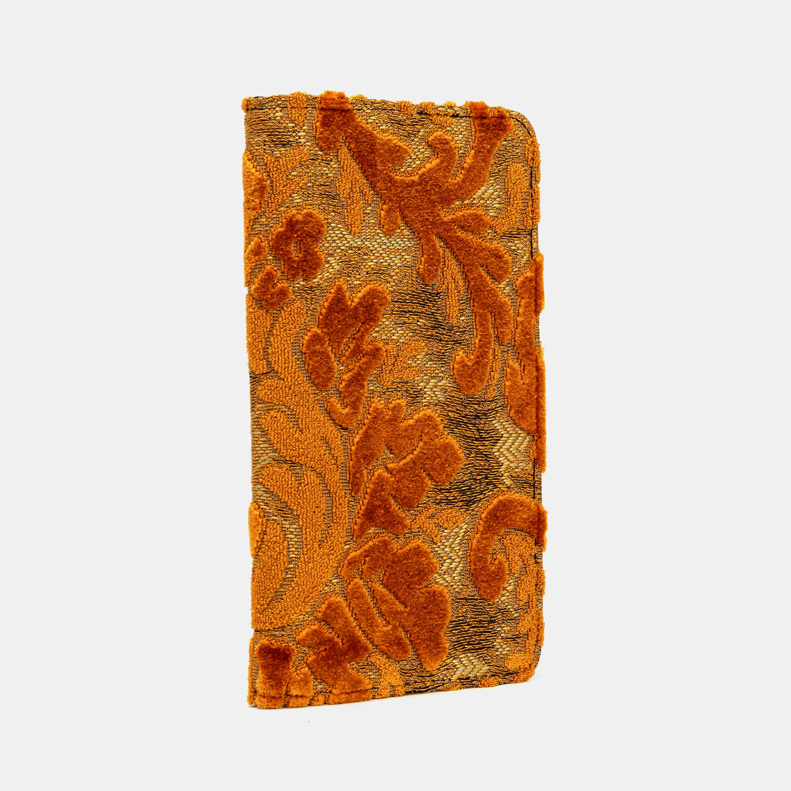Burnout Velvet Orange Checkbook Cover - Image 2