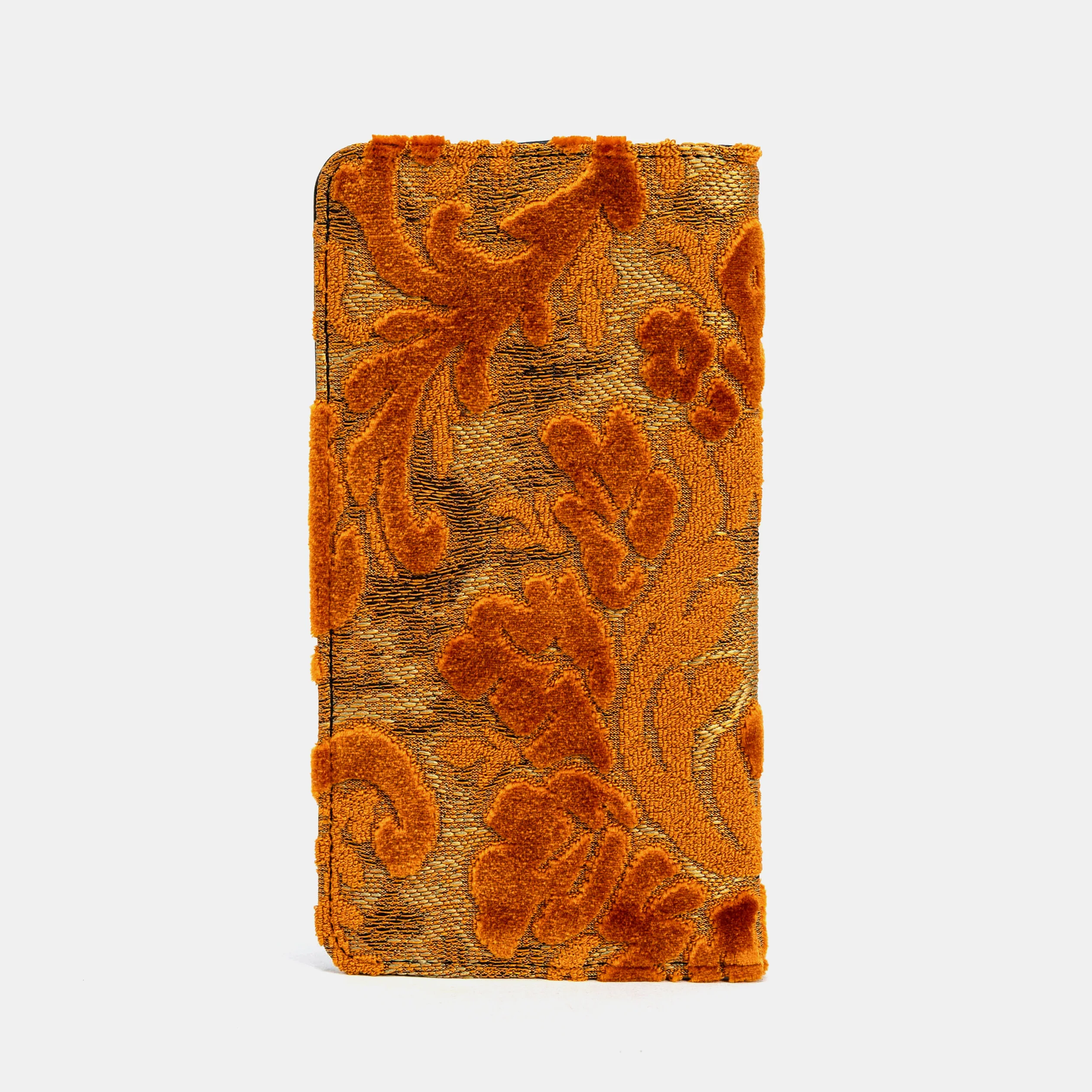 Burnout Velvet Orange Checkbook Cover - Image 6